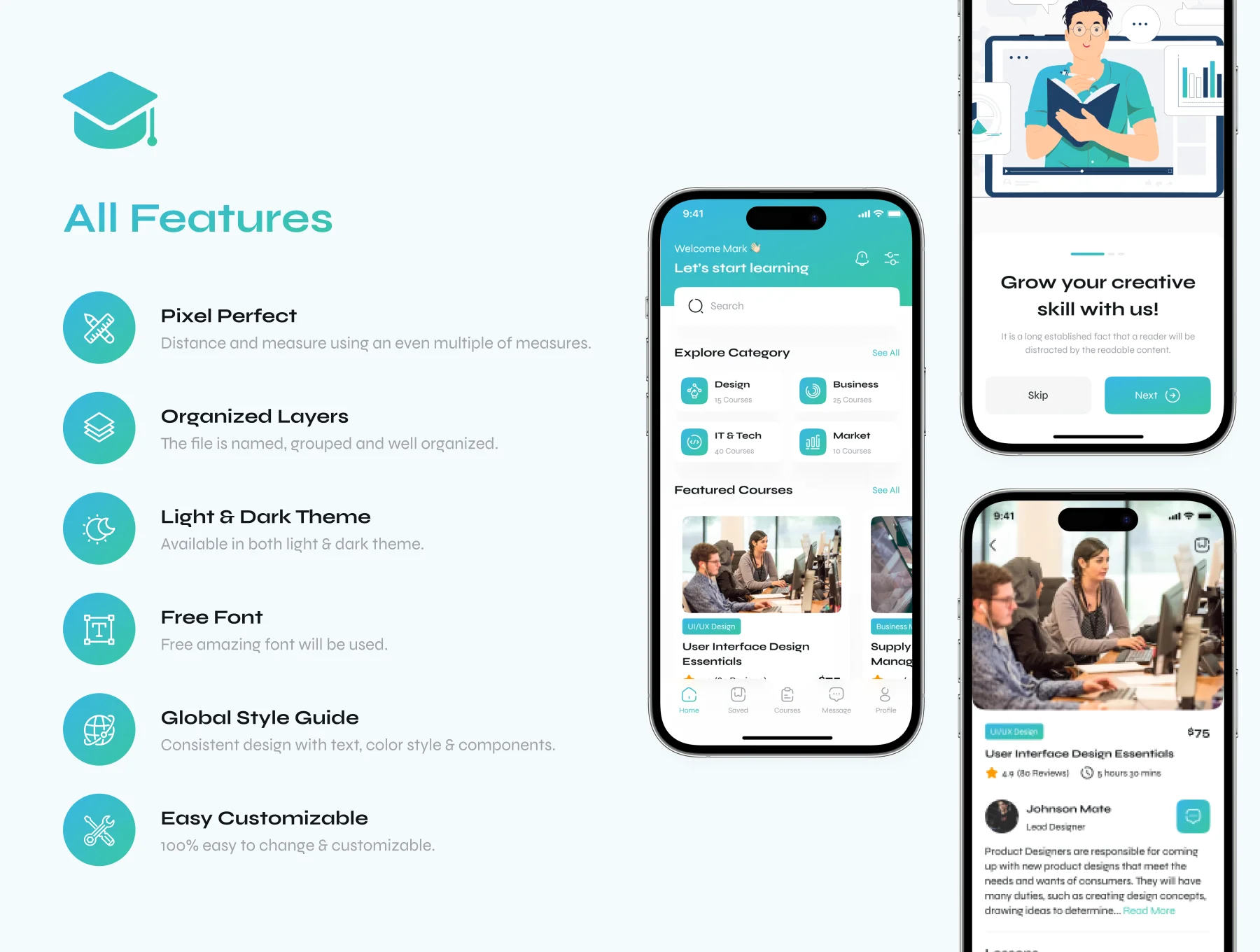 Online Course App UI Kit 2