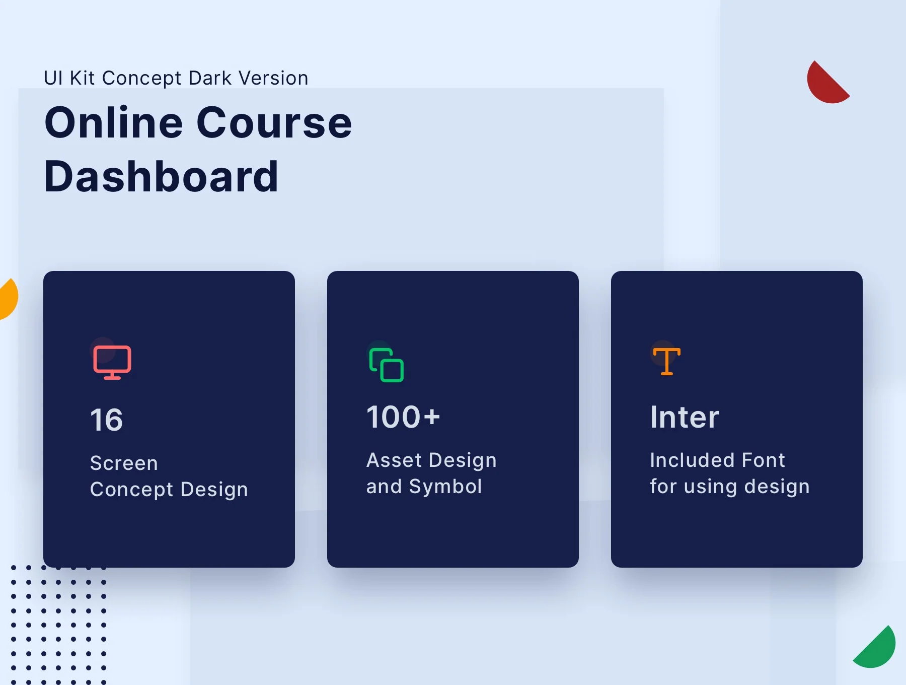 Online Course Dashboard Kit Dark Version 2