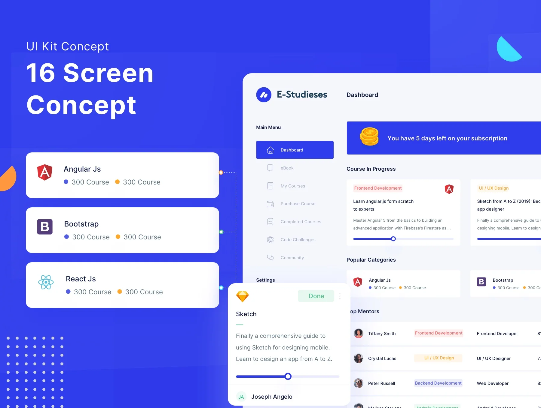 Online Course Dashboard Kit 5