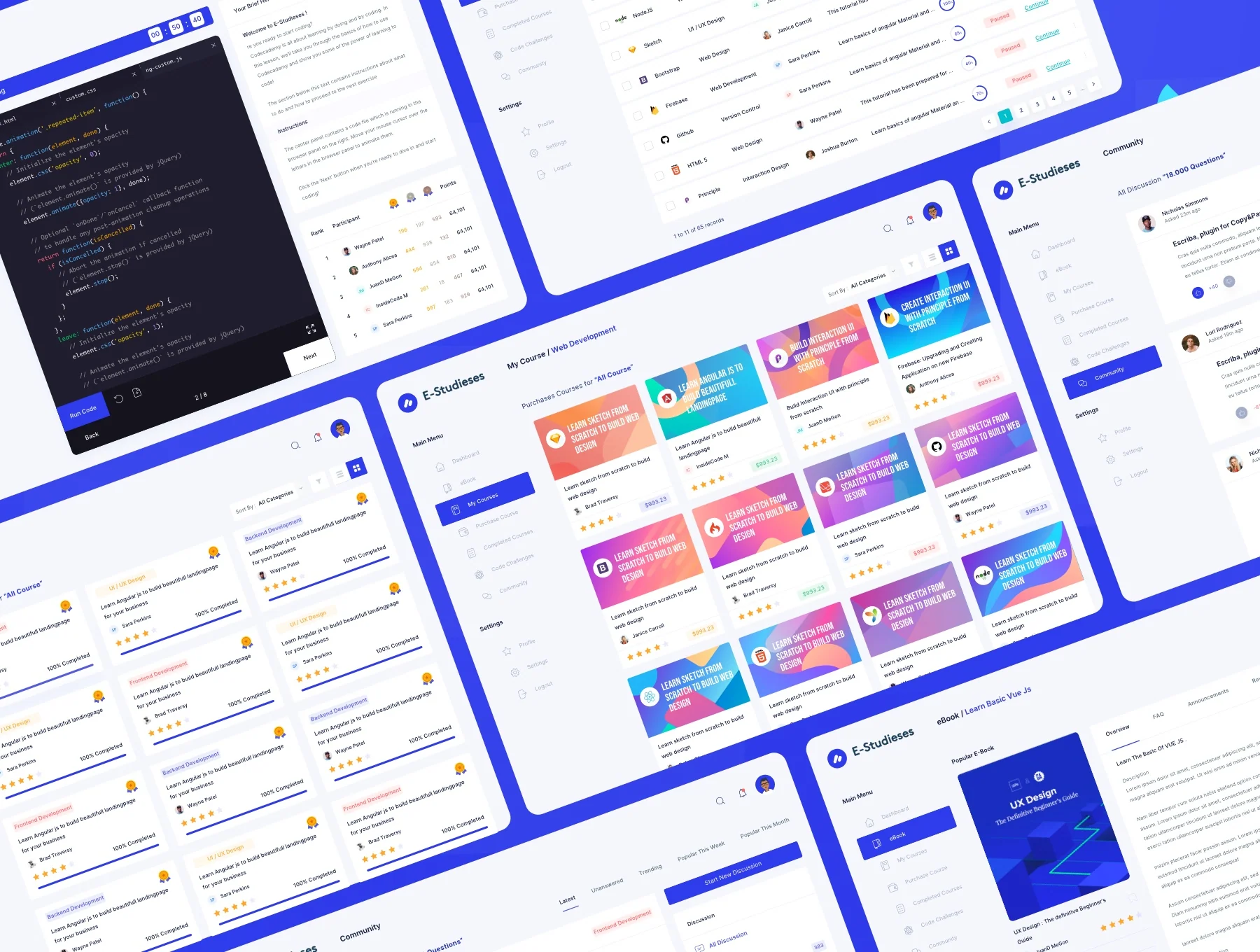 Online Course Dashboard Kit 8