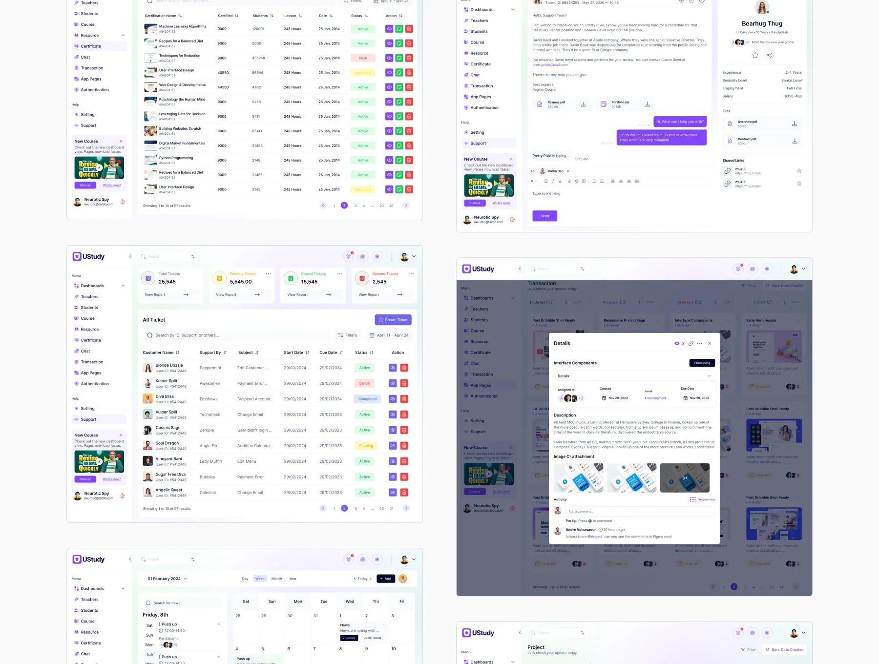 Online Course & Education LMS Figma  Admin UI Template Kit 9