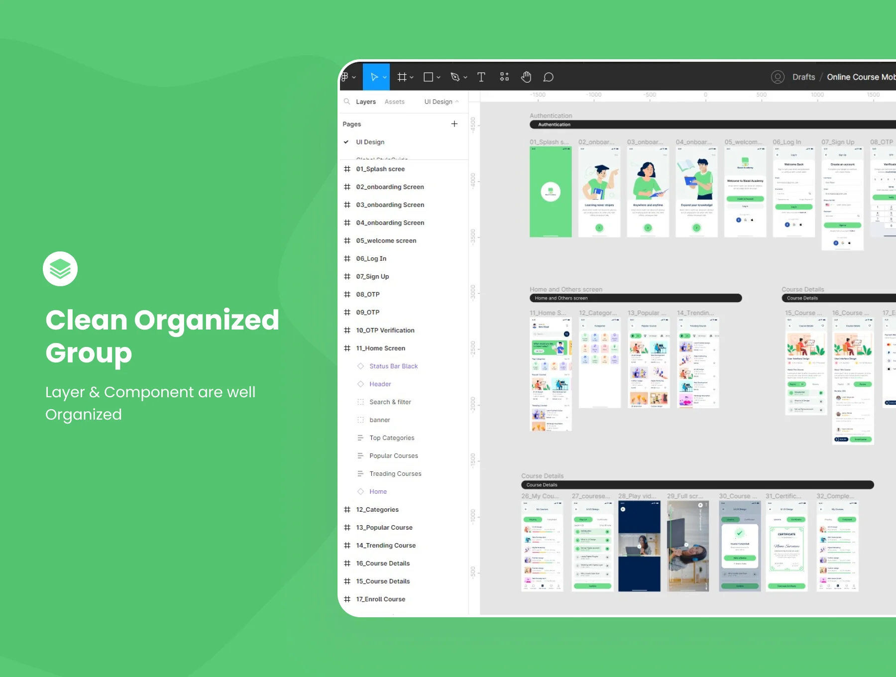 LMS Online Course Mobile App UI Kit 6