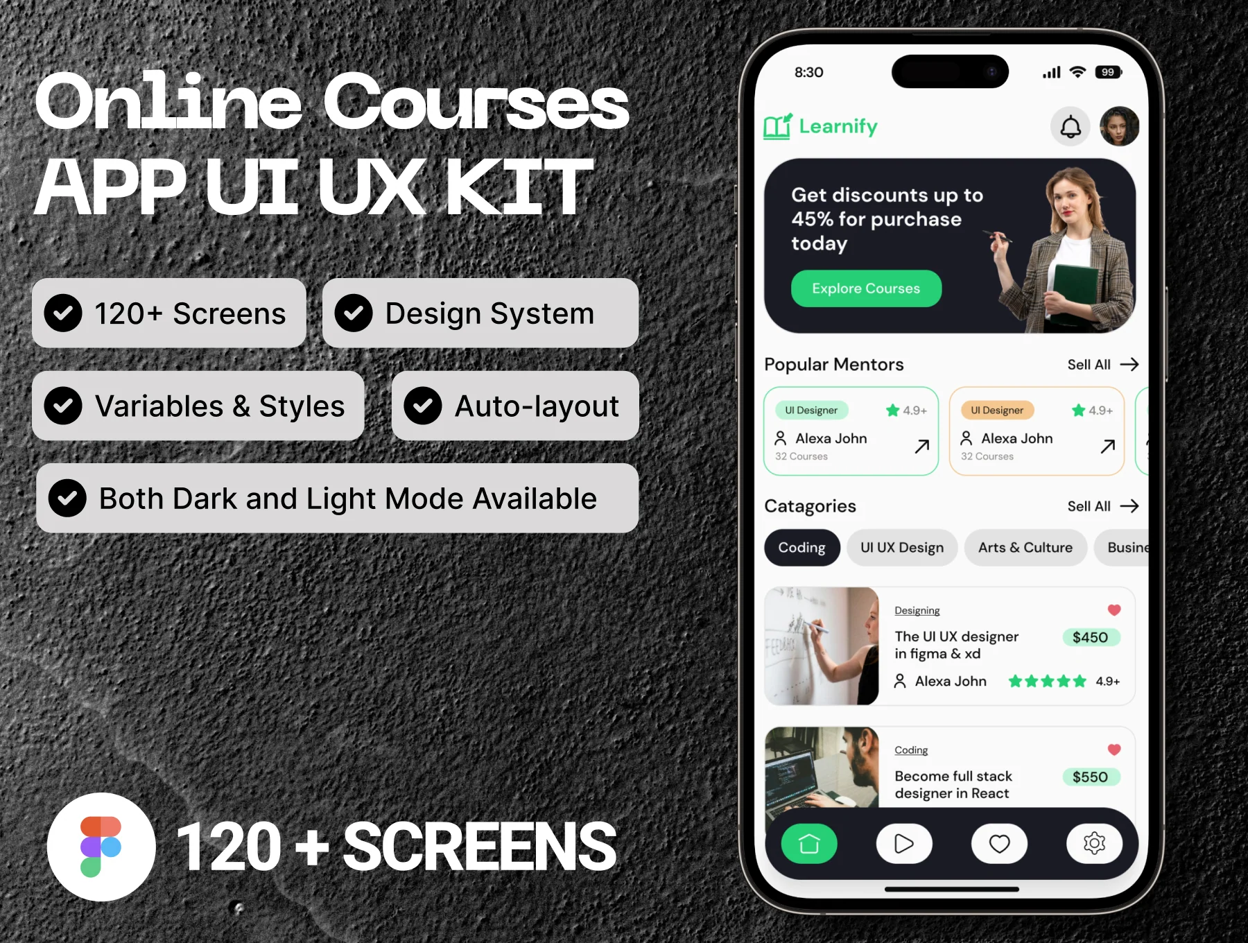 Online Course UI UX Kit