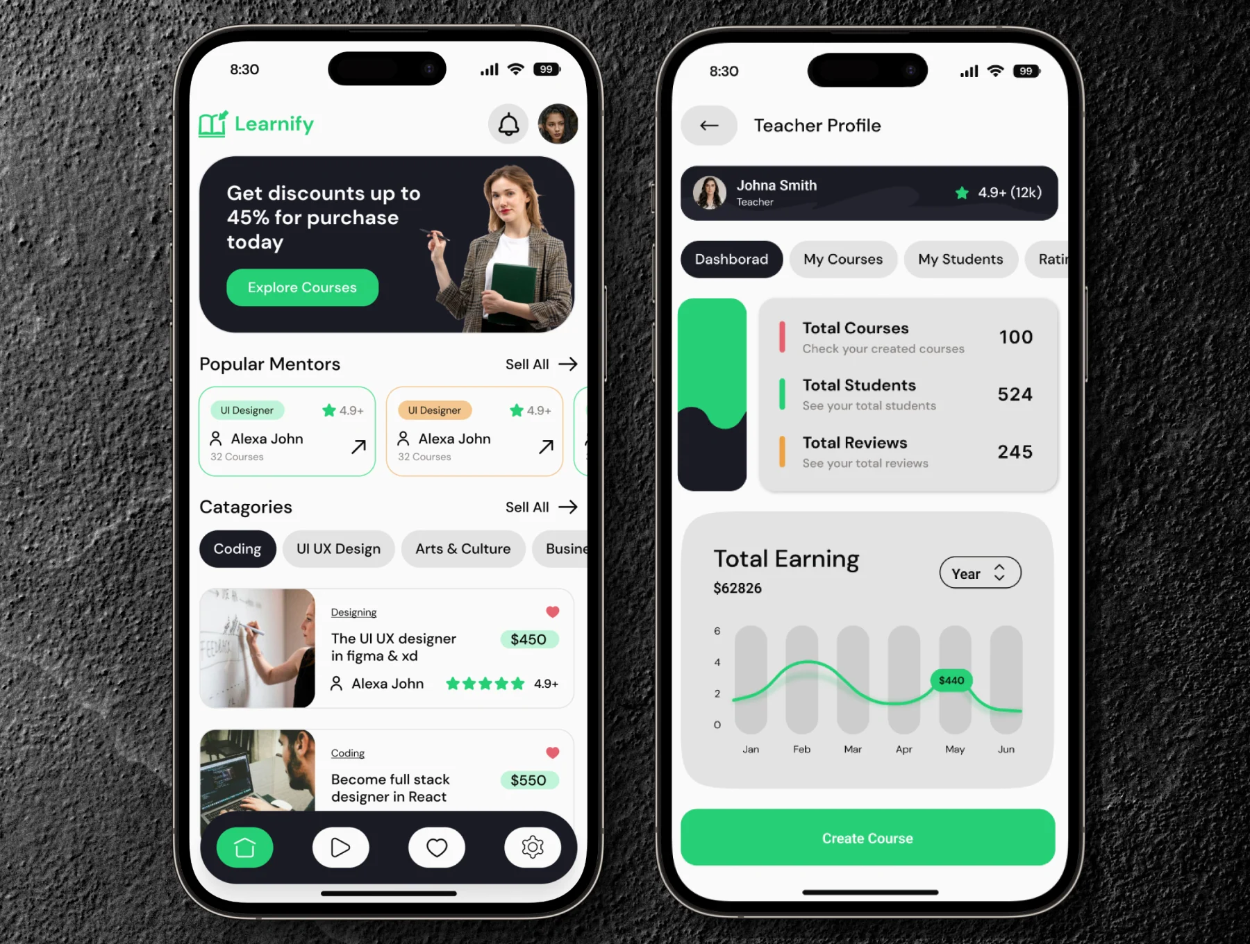 Online Course UI UX Kit 2