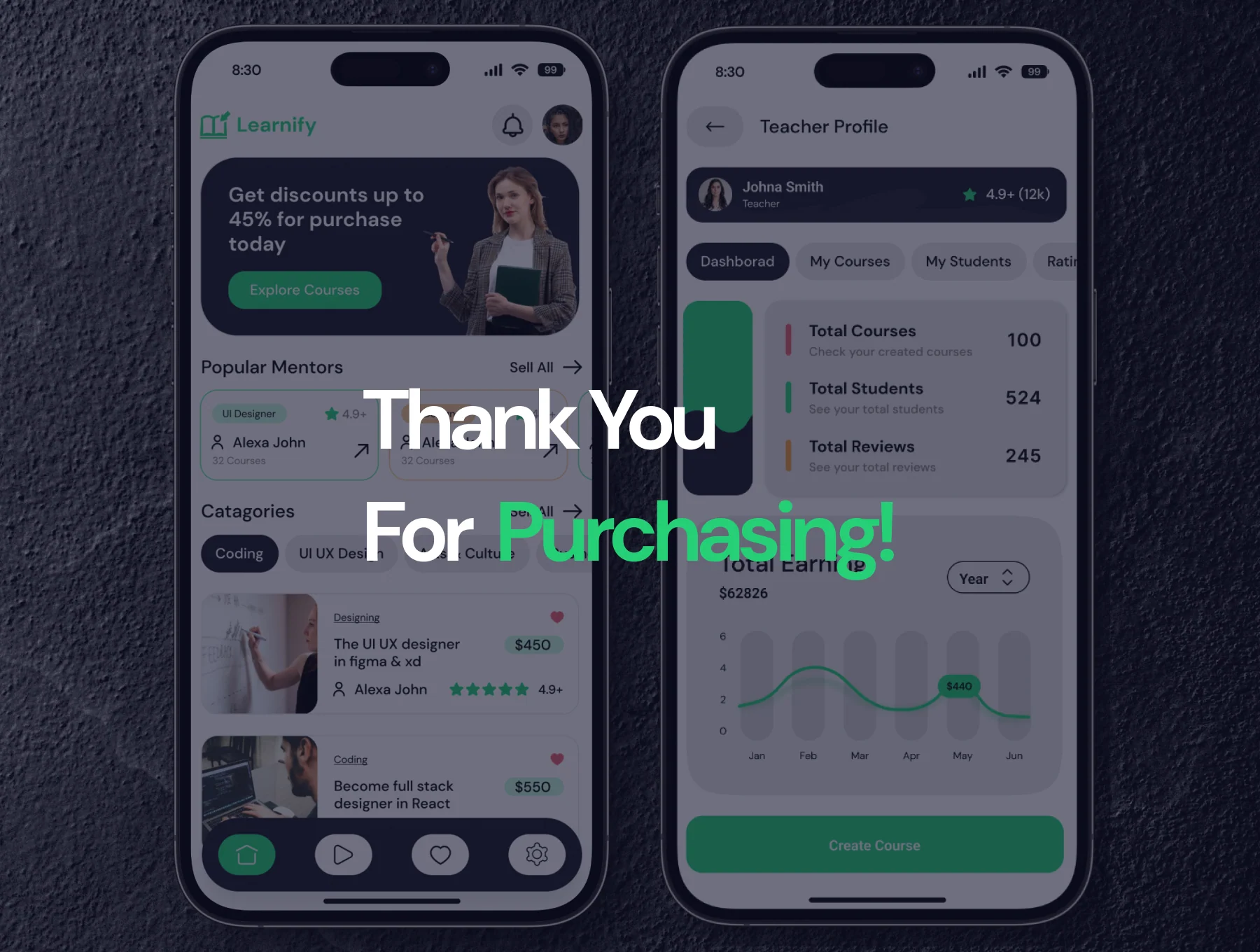 Online Course UI UX Kit 8