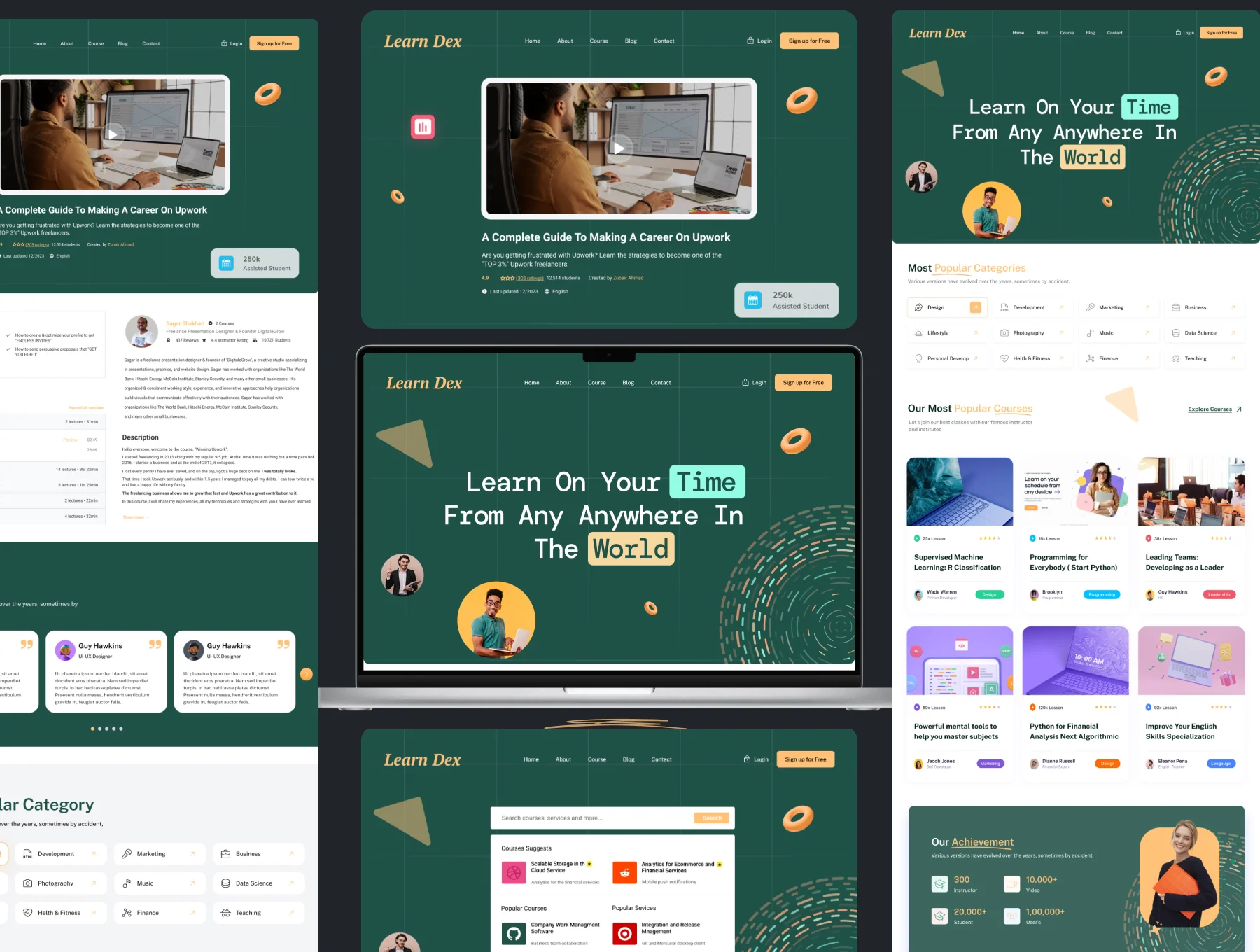 Online Course Web Template and UI Kit Design 4