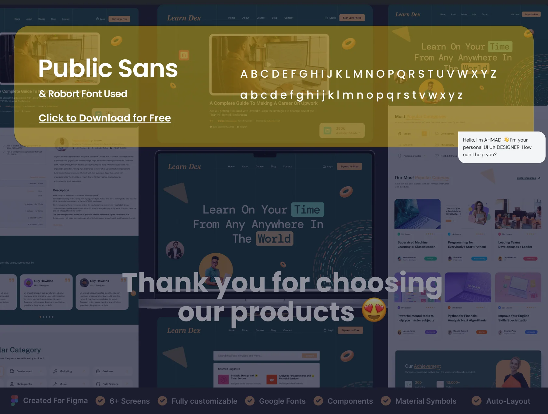 Online Course Web Template and UI Kit Design 6
