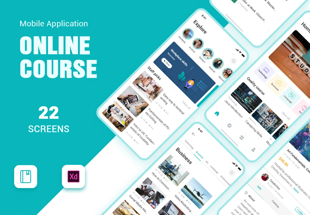 online courses UI Kit