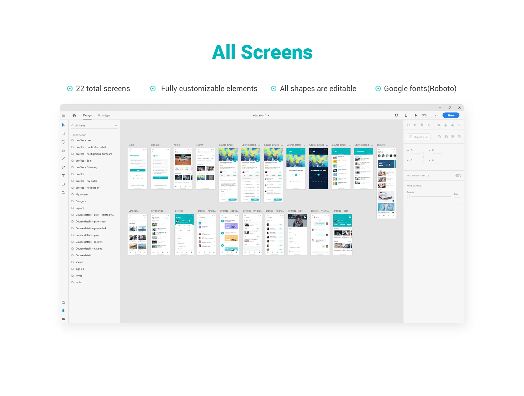 online courses UI Kit 4