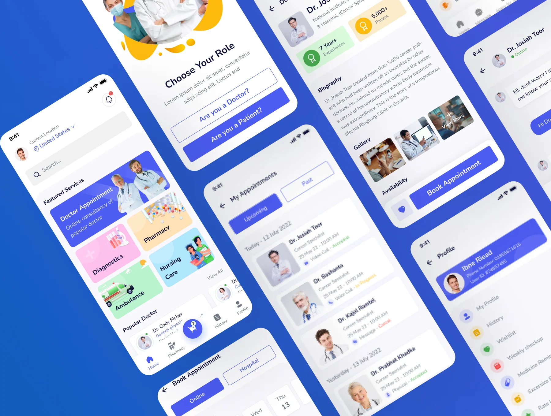 Online Doctor Appointment  Booking App UI Kit 4