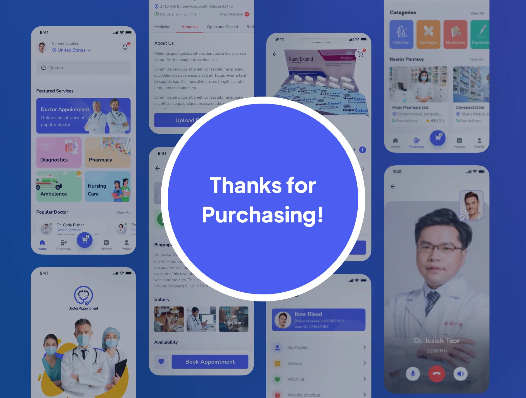 Online Doctor Appointment  Booking App UI Kit 6