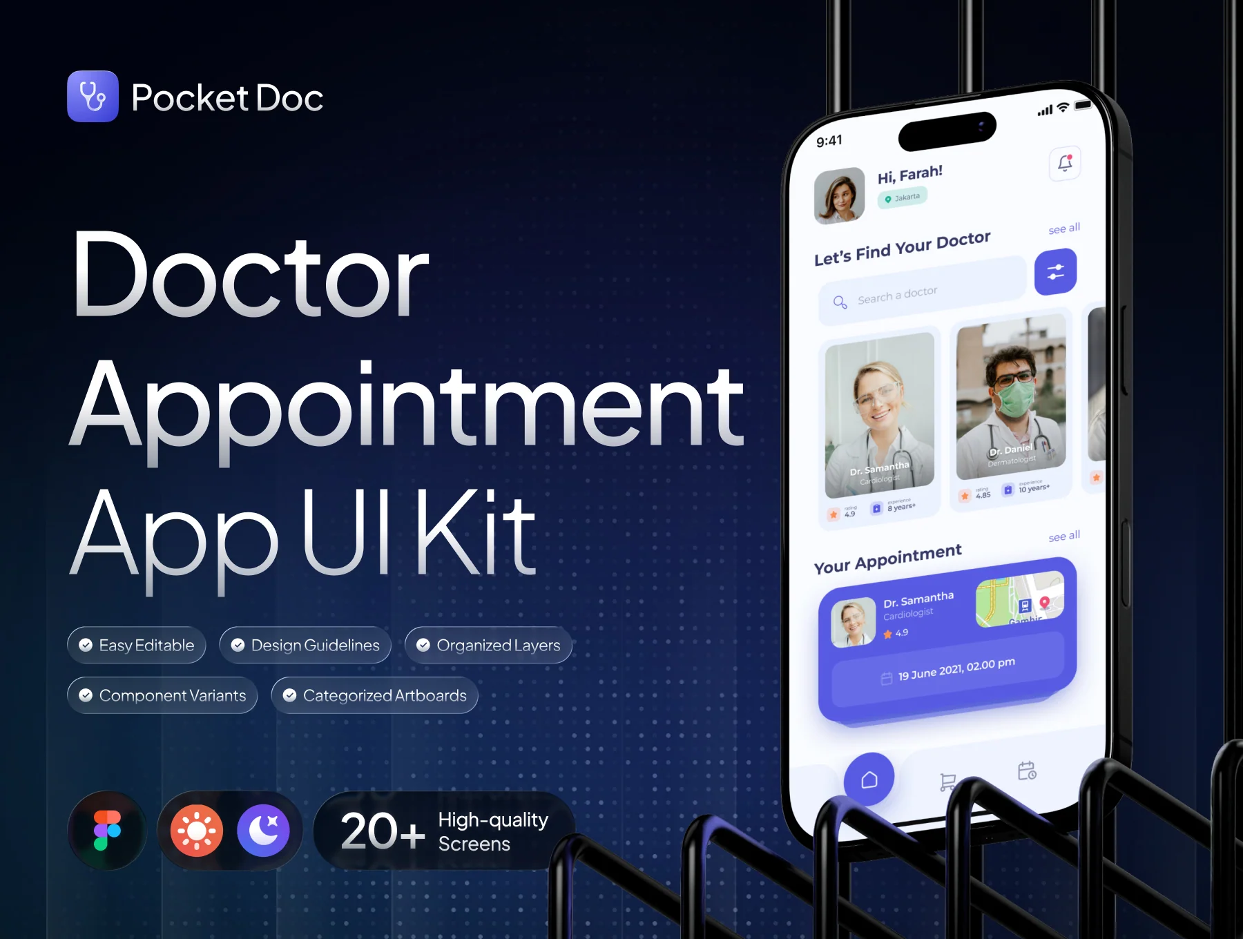 Pocket Doc - Mobile Healthcare App UI Kit