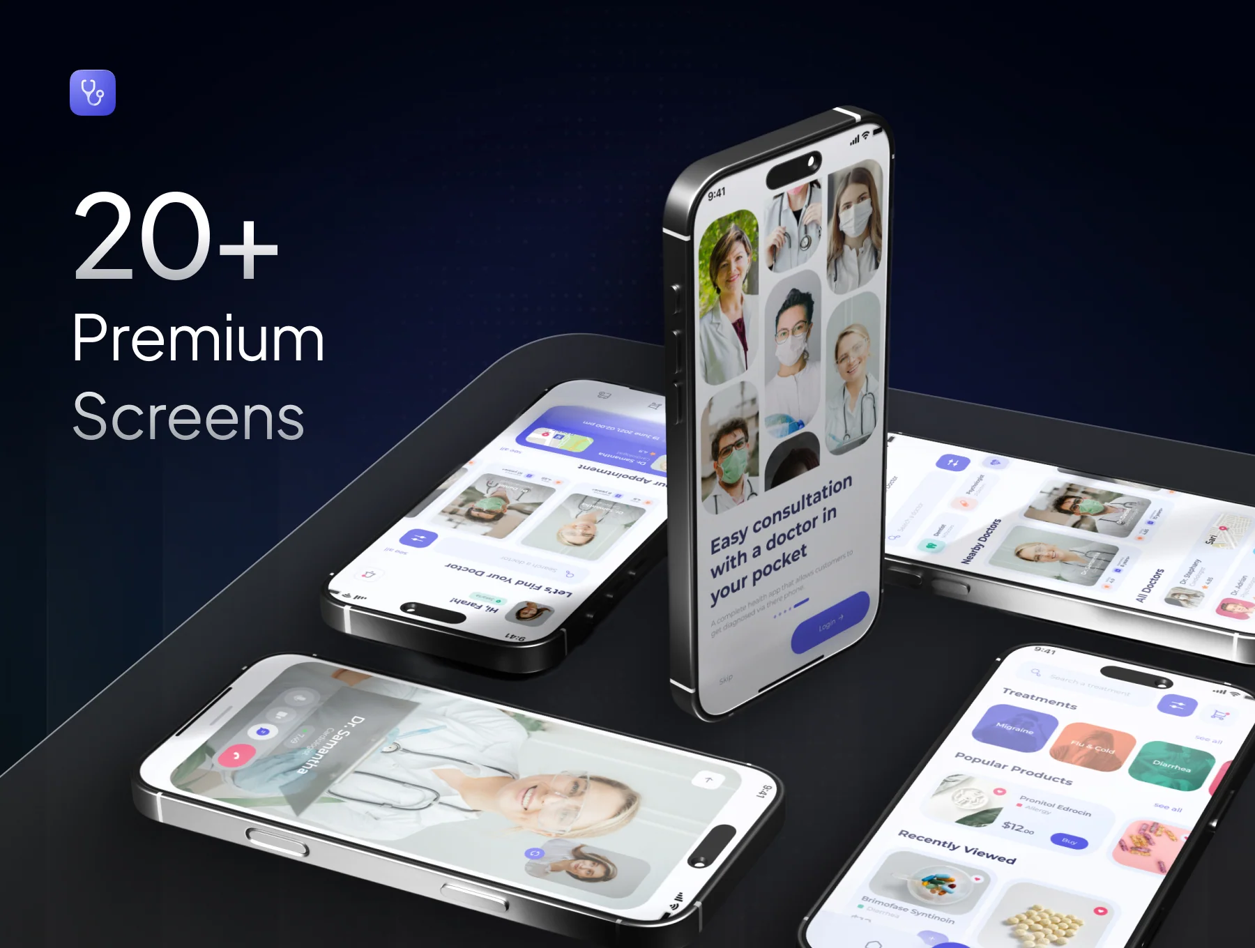Pocket Doc - Mobile Healthcare App UI Kit 2