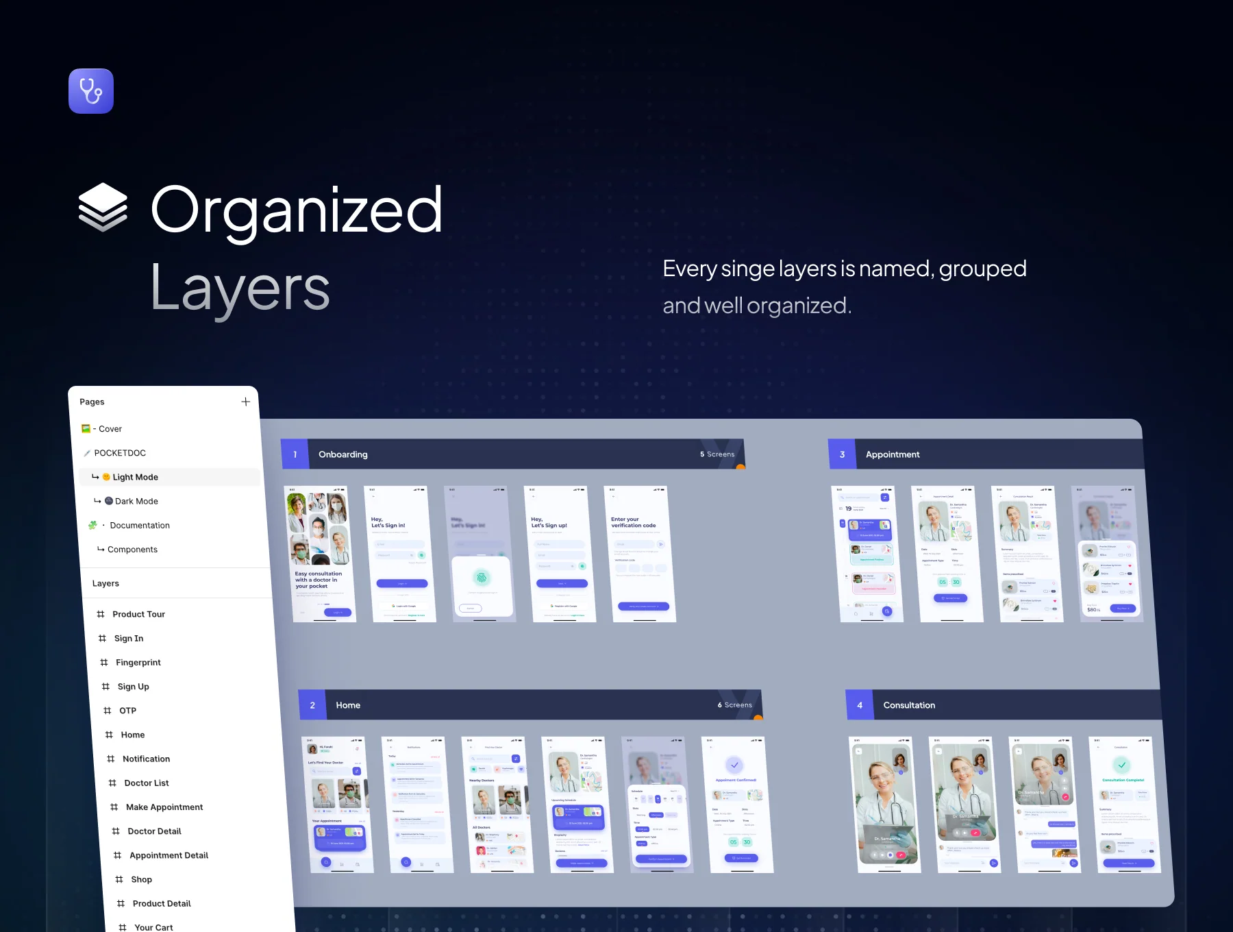 Pocket Doc - Mobile Healthcare App UI Kit 4