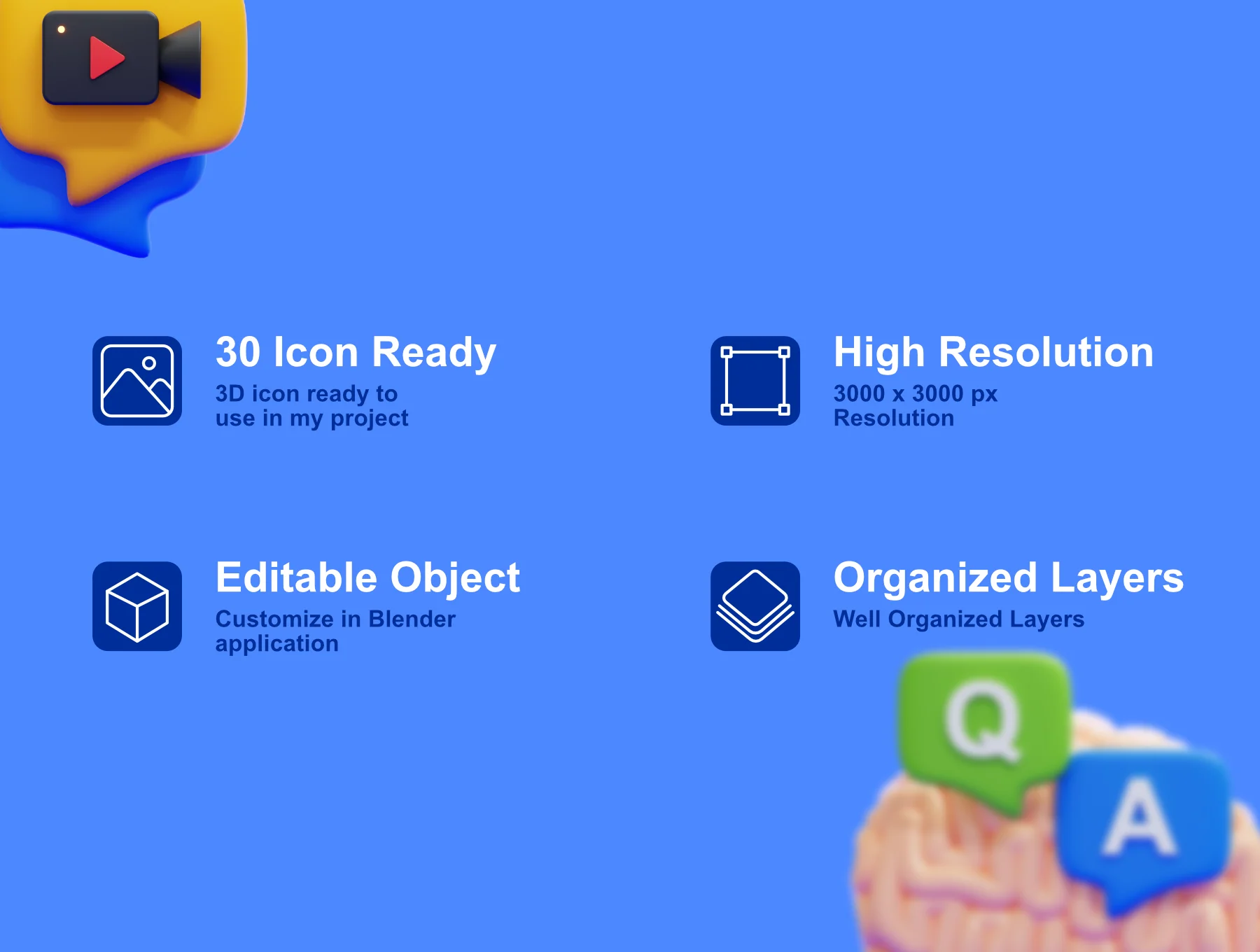 Online Education 3D Icons Packs 2
