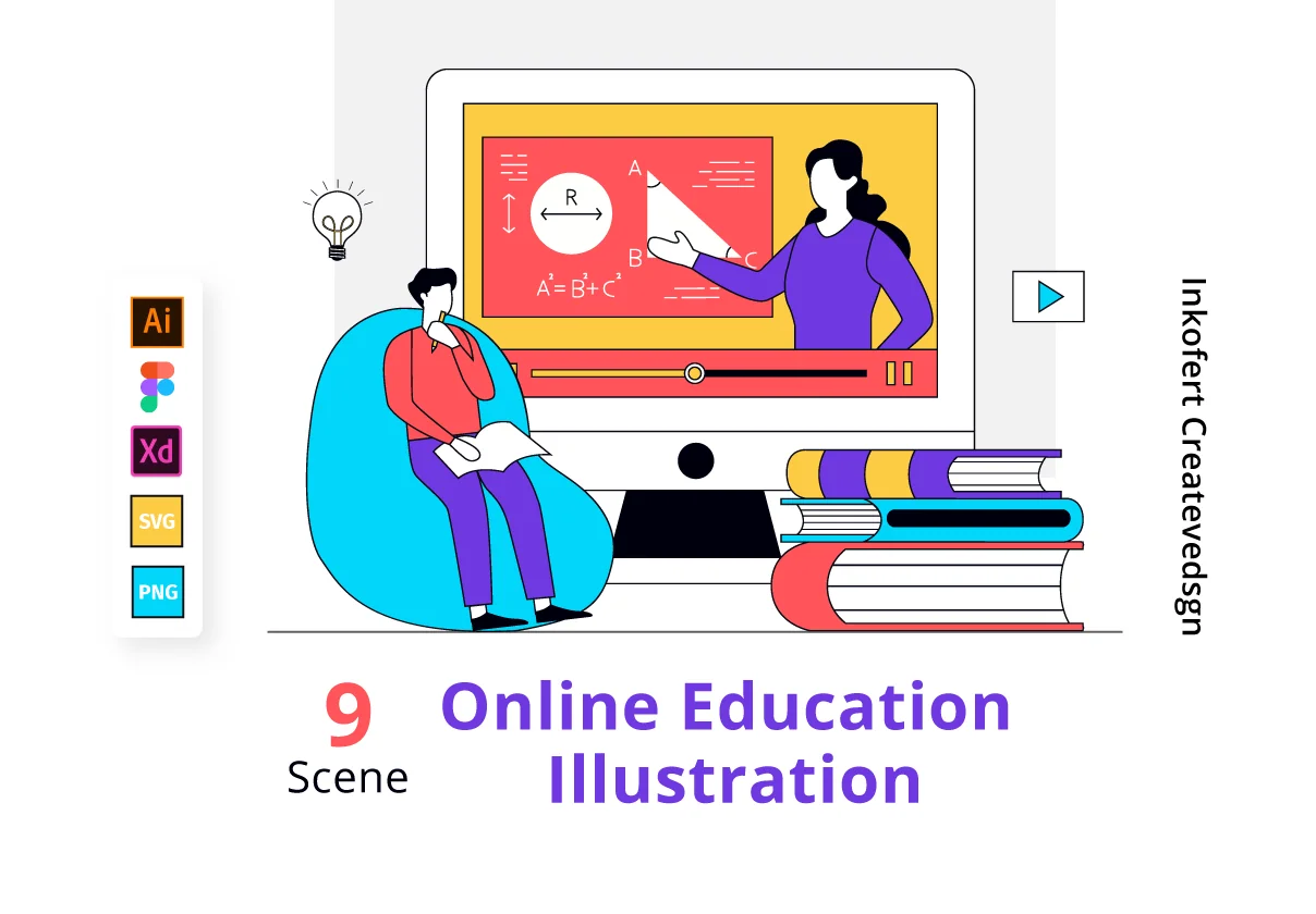 Online Education Illustration