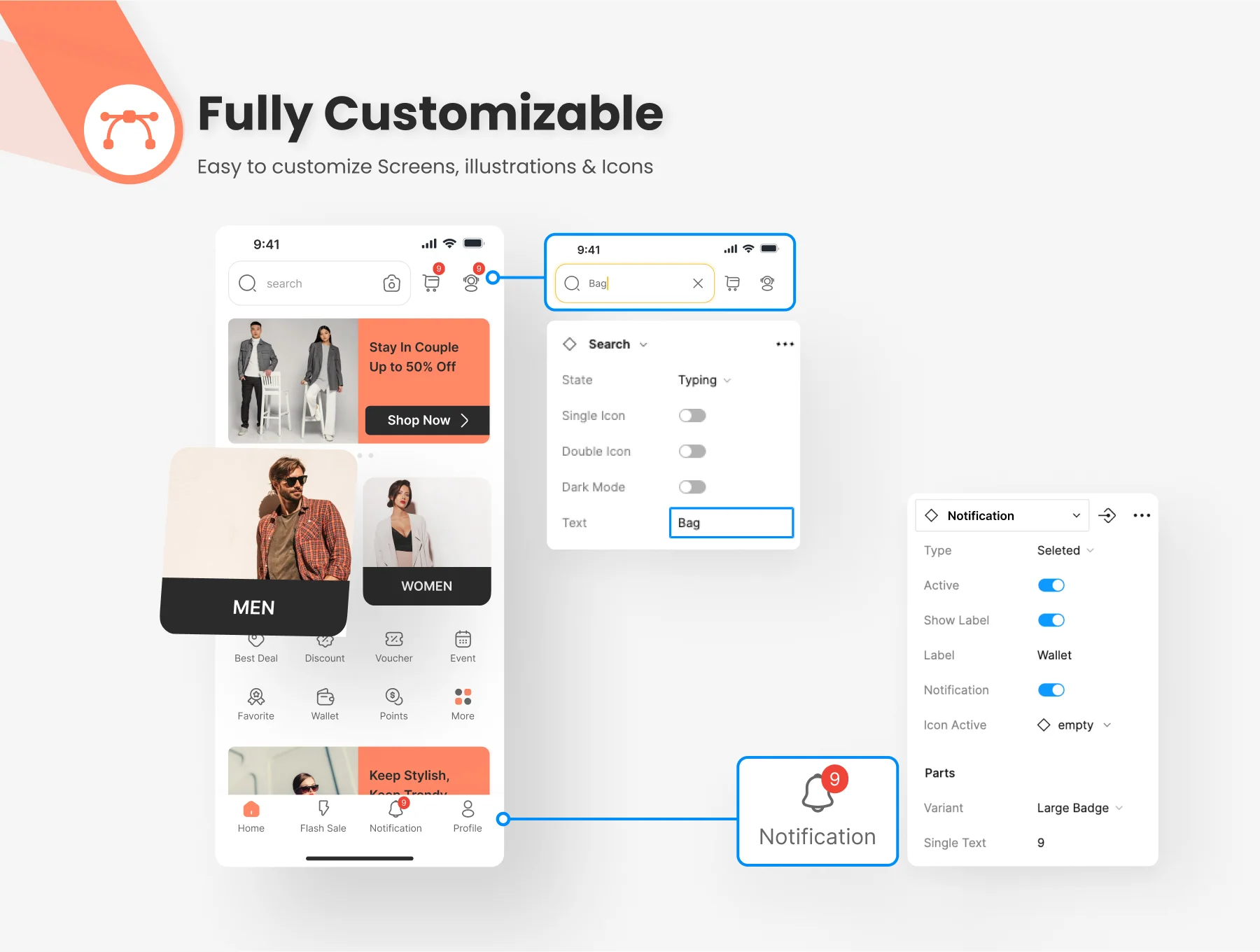 VIXA Store - Online Fashion Store Mobile App UI Kit 3