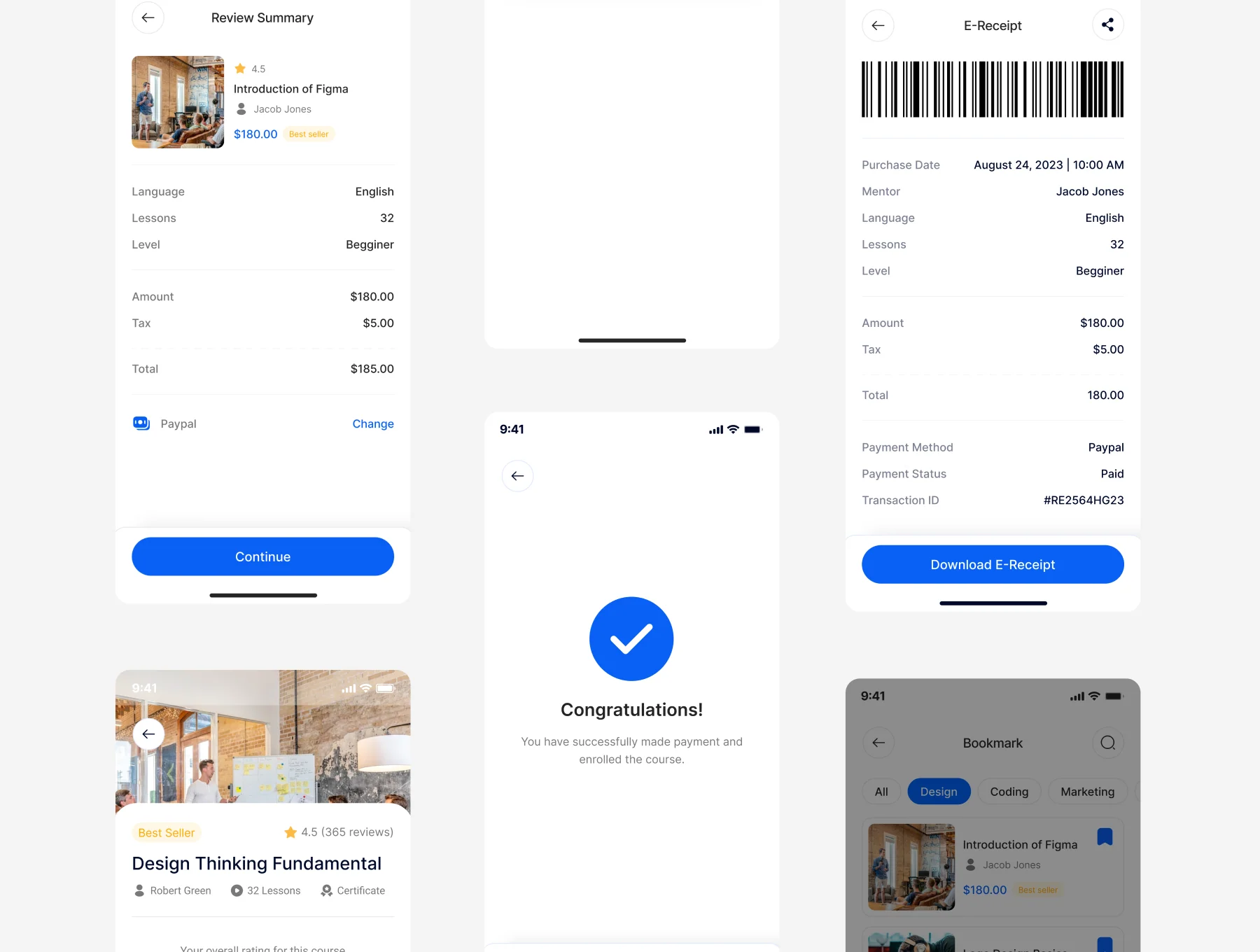 Online Learning  App UI Kit 5