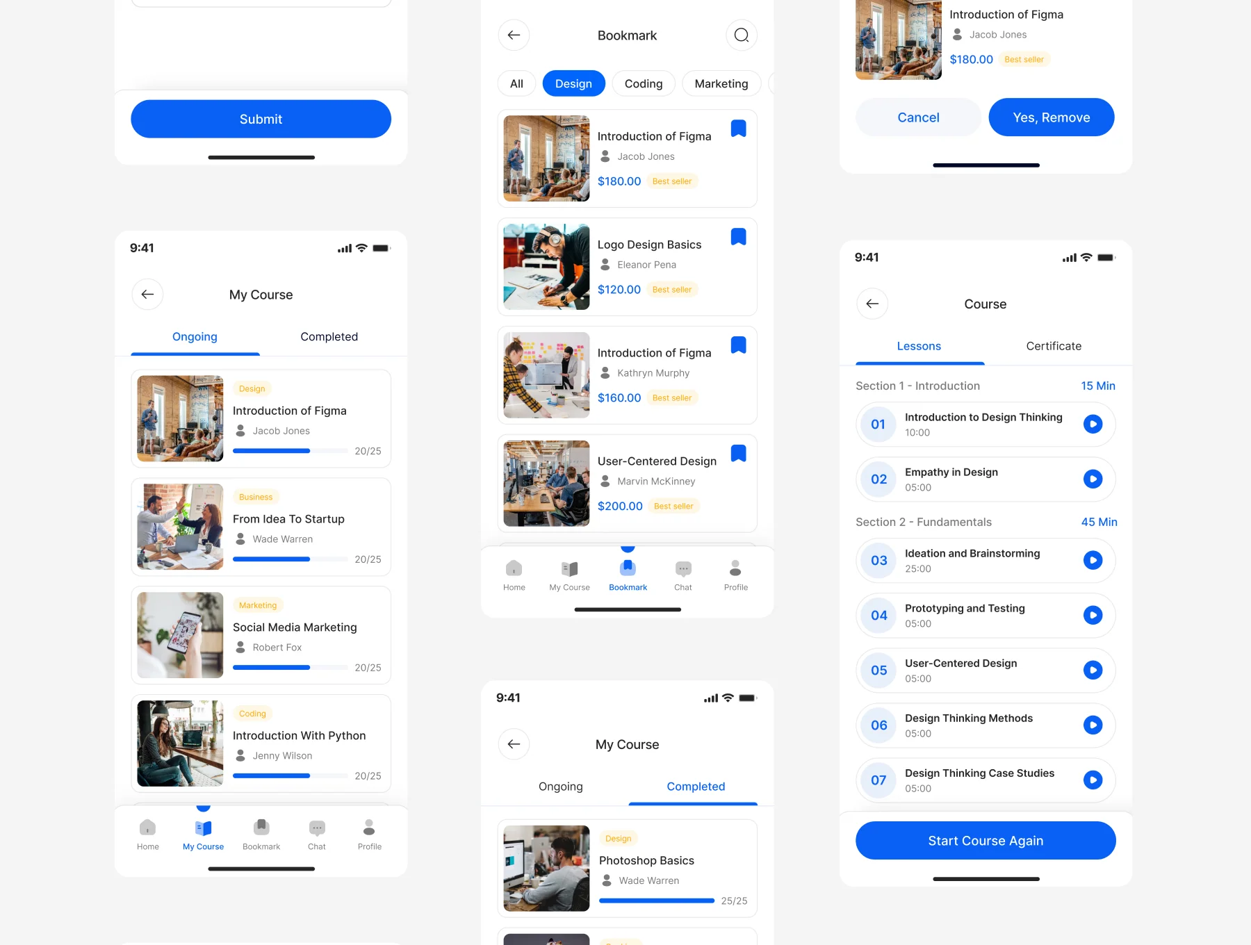 Online Learning  App UI Kit 6