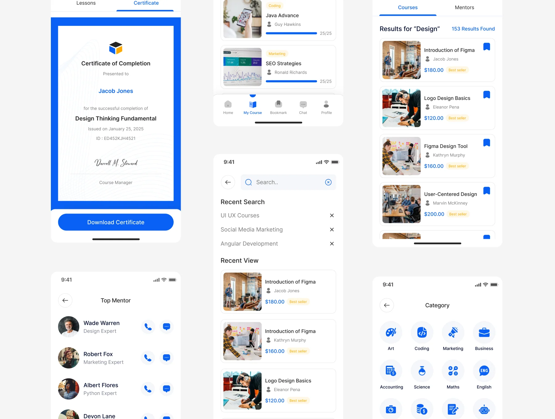 Online Learning  App UI Kit 7