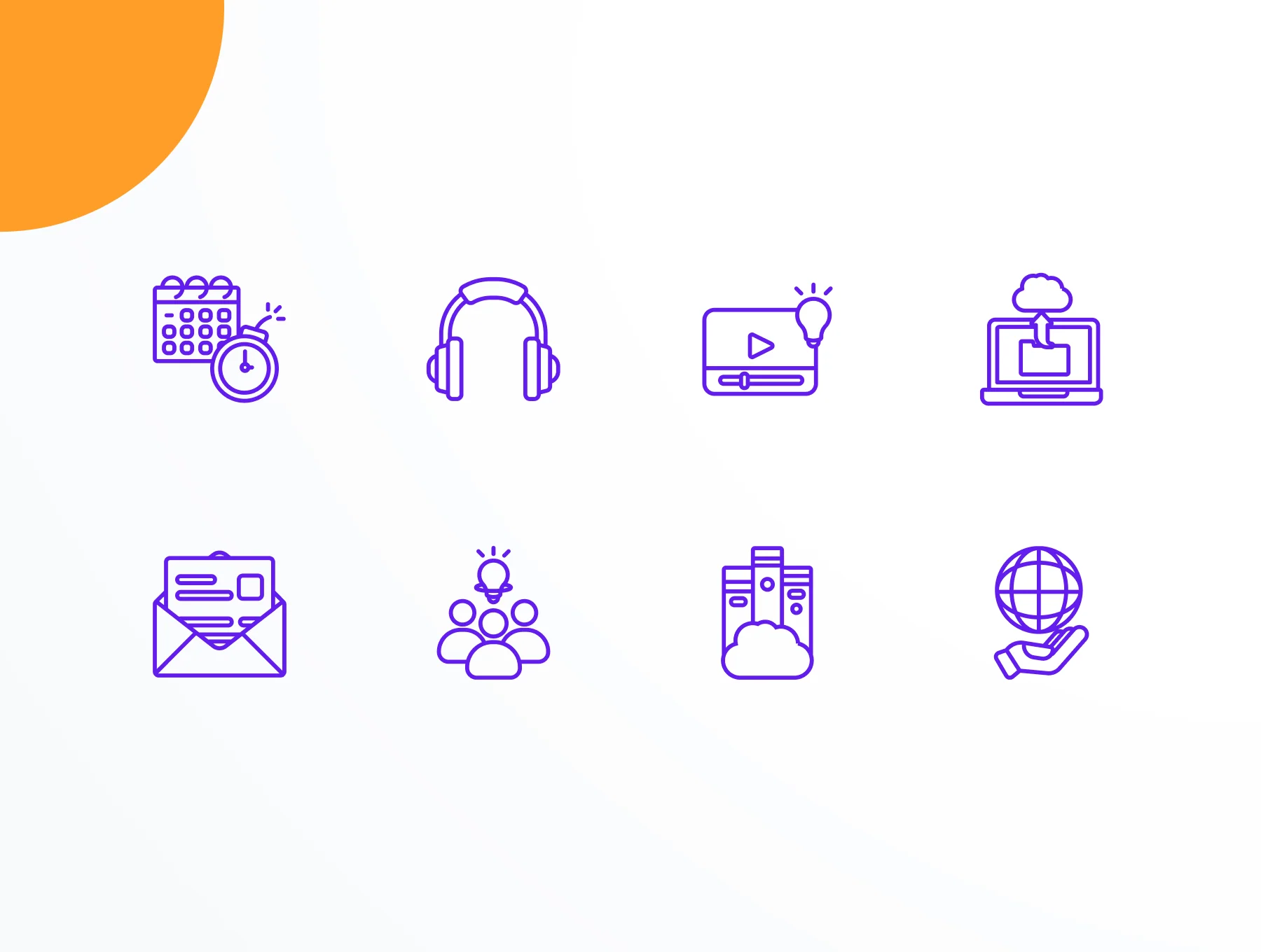 Online Learning Icon Illustrations 6