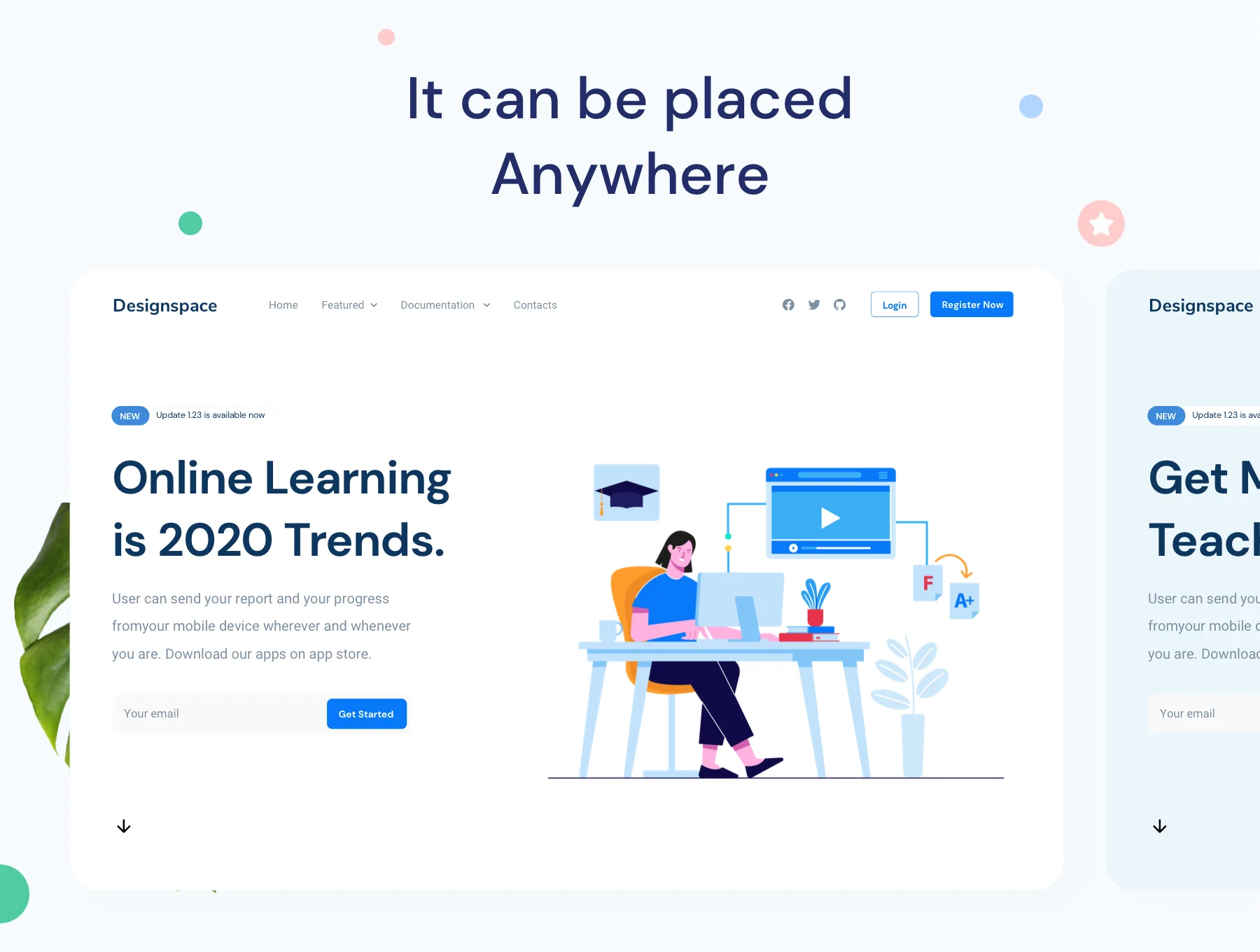 Online Learning Illustration Template 3