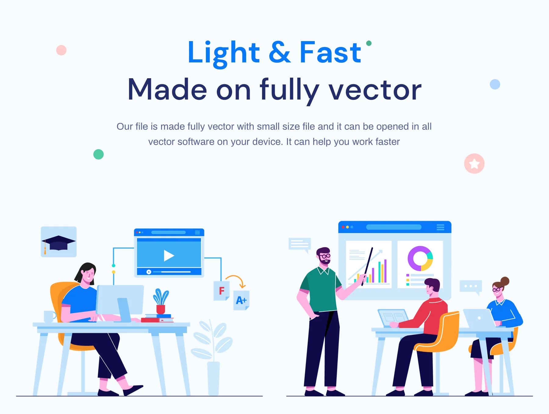 Online Learning Illustration Template 5