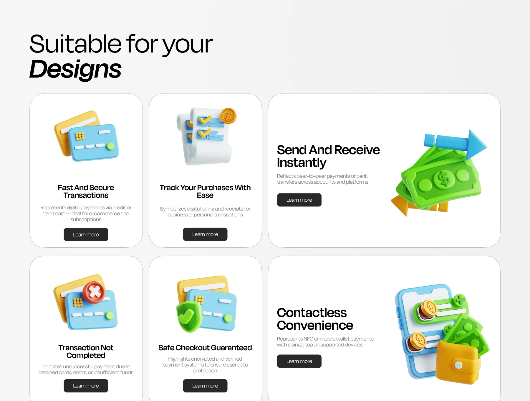 Online Payment 3D Icon Set 3