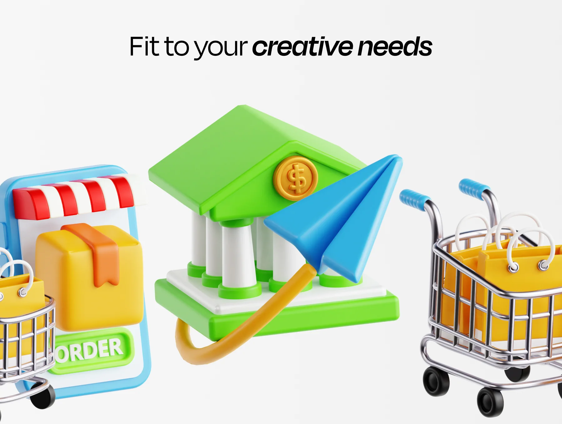Online Payment 3D Icon Set 4