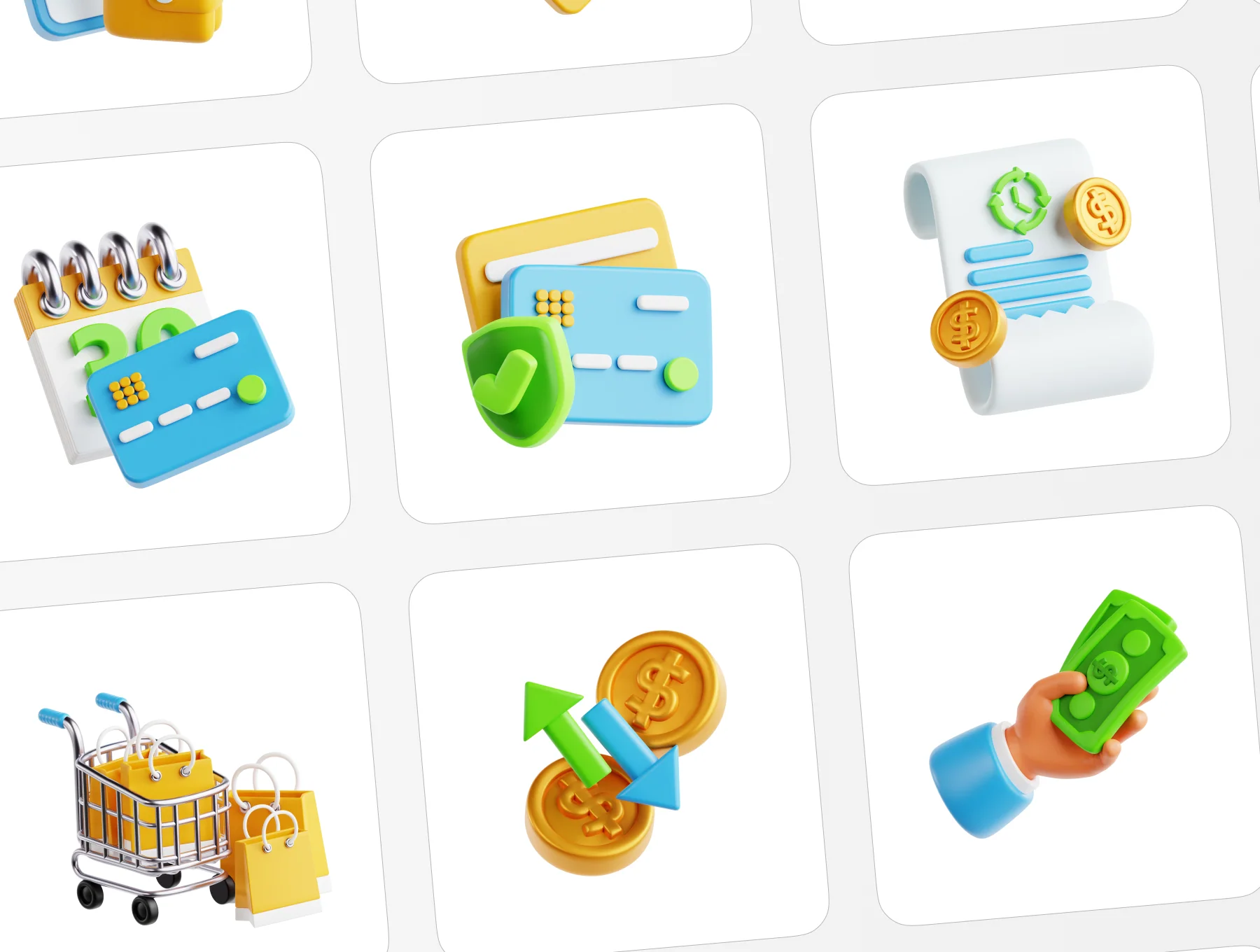 Online Payment 3D Icon Set 5