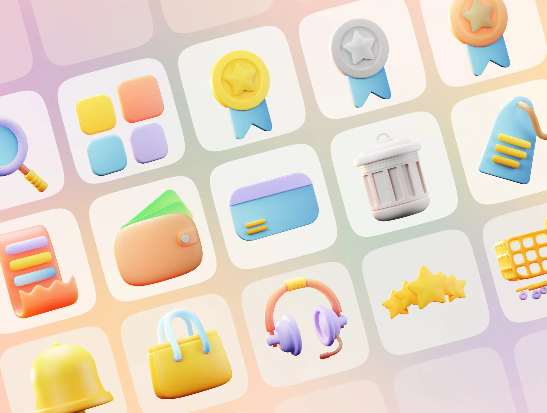 Online Shop 3D Icon Pack 6