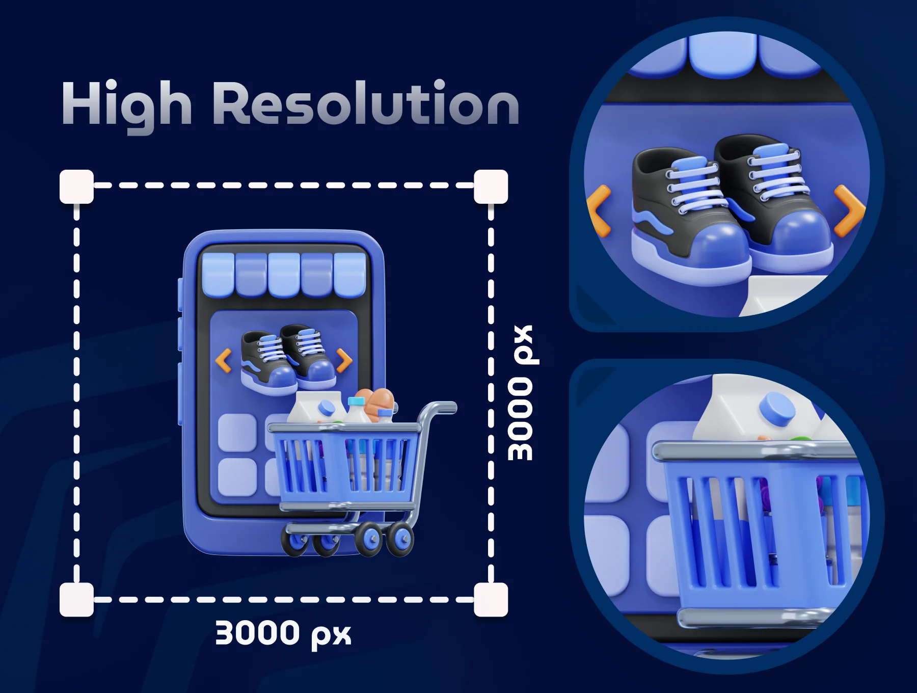 Online Shopping 3D Icon Set 4