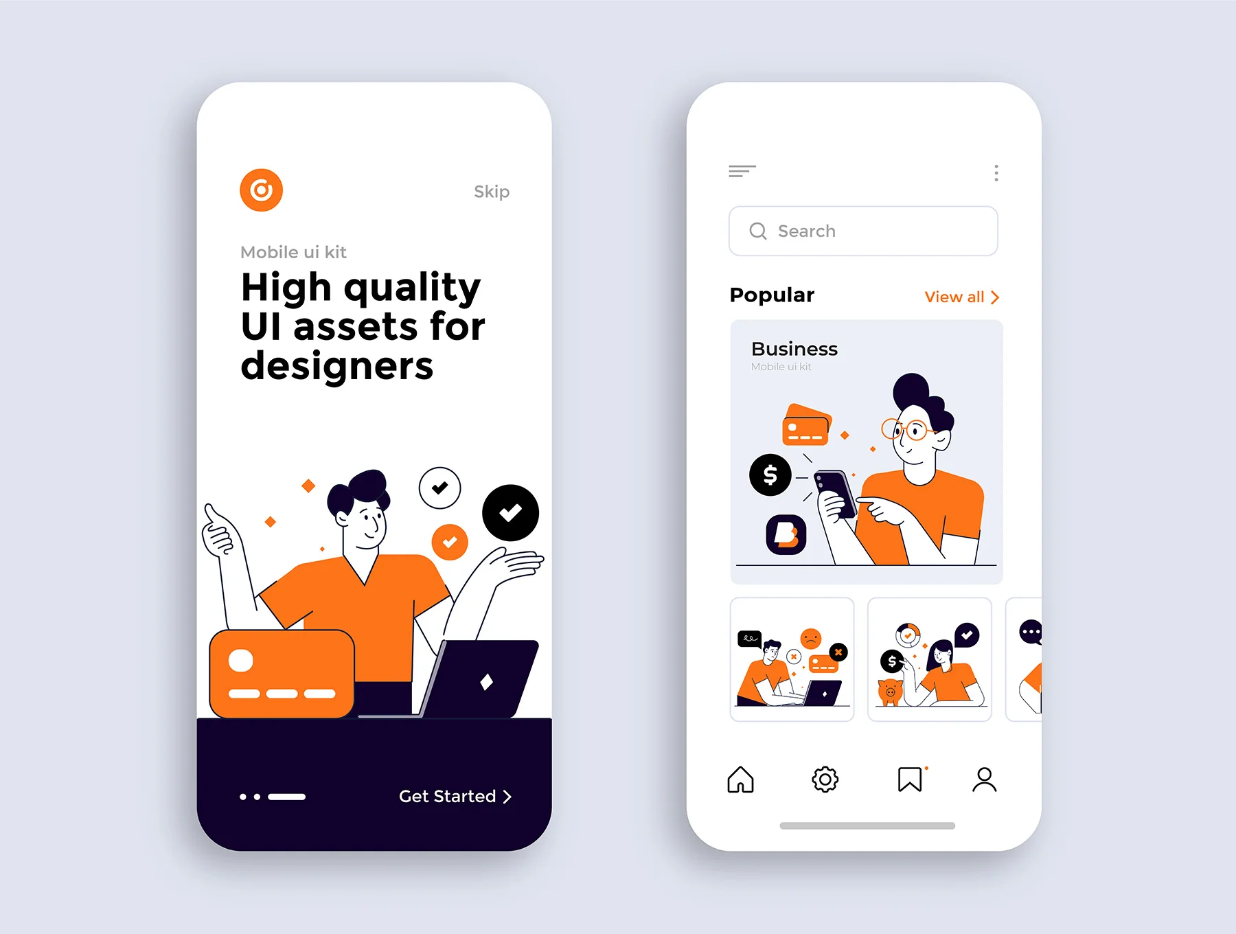 Online shopping and E-commerce concept set 2