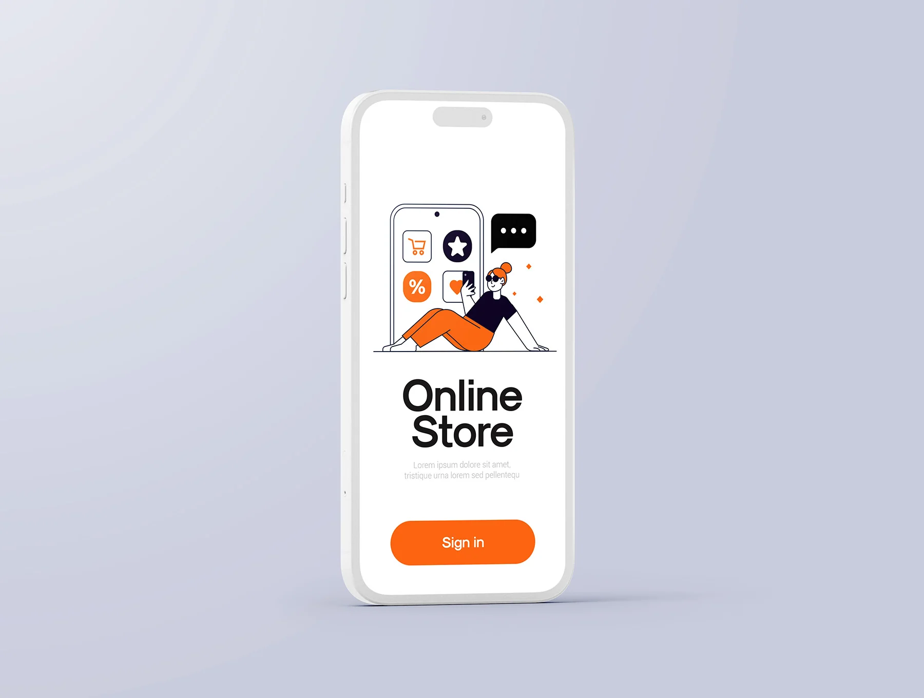 Online shopping and E-commerce concept set 4