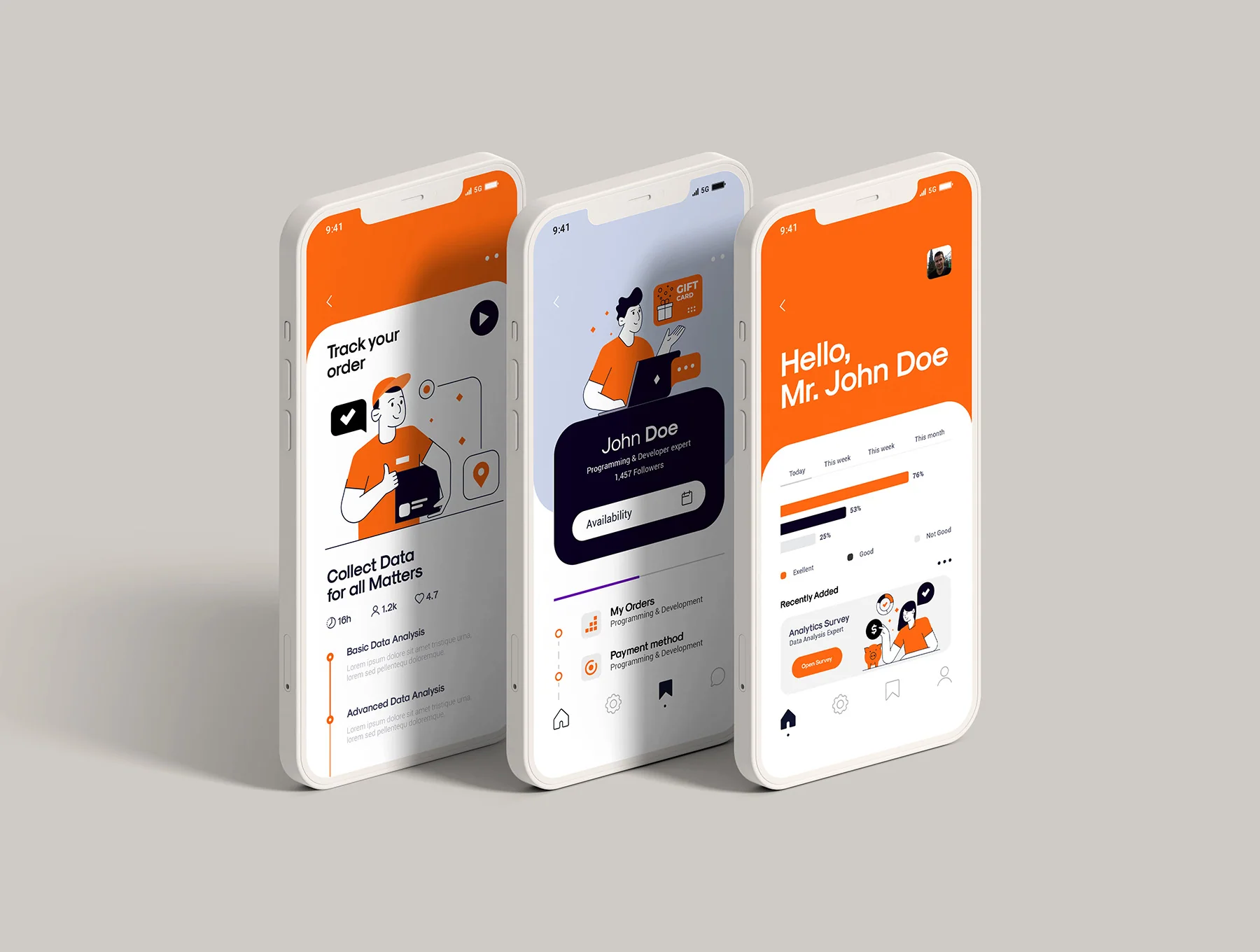 Online shopping and E-commerce concept set 5