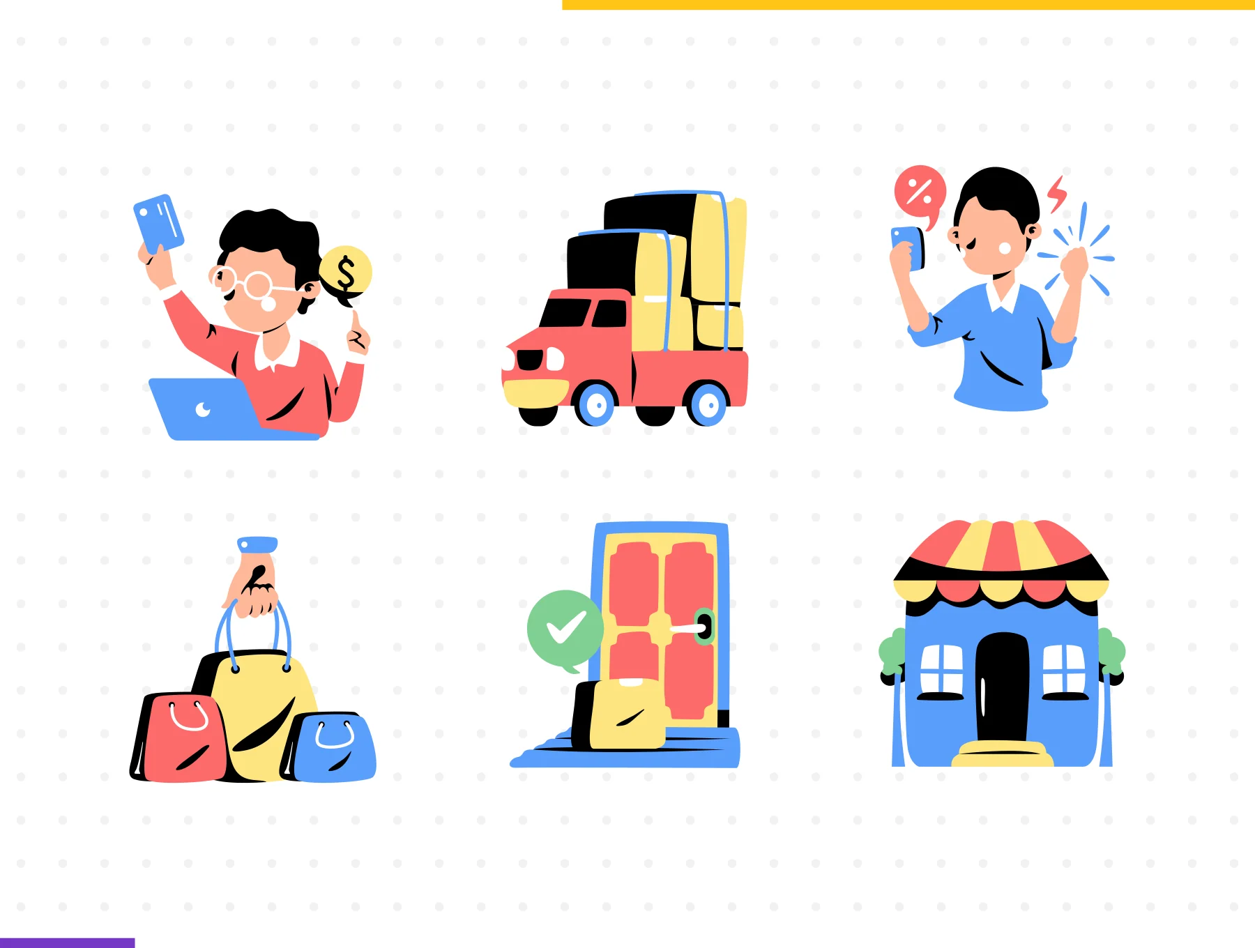 Online shopping Illustration - Bukeicon 2.0 series 5