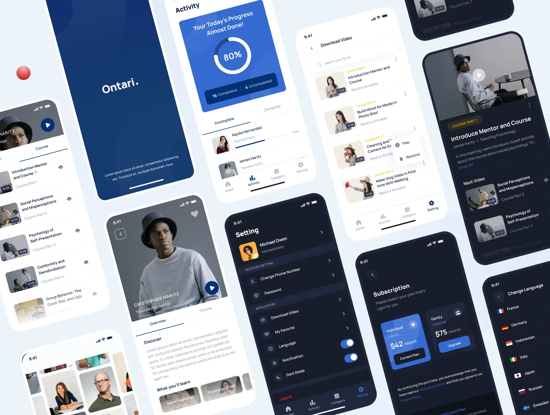 Ontari - E-Learning App UI Kit 5