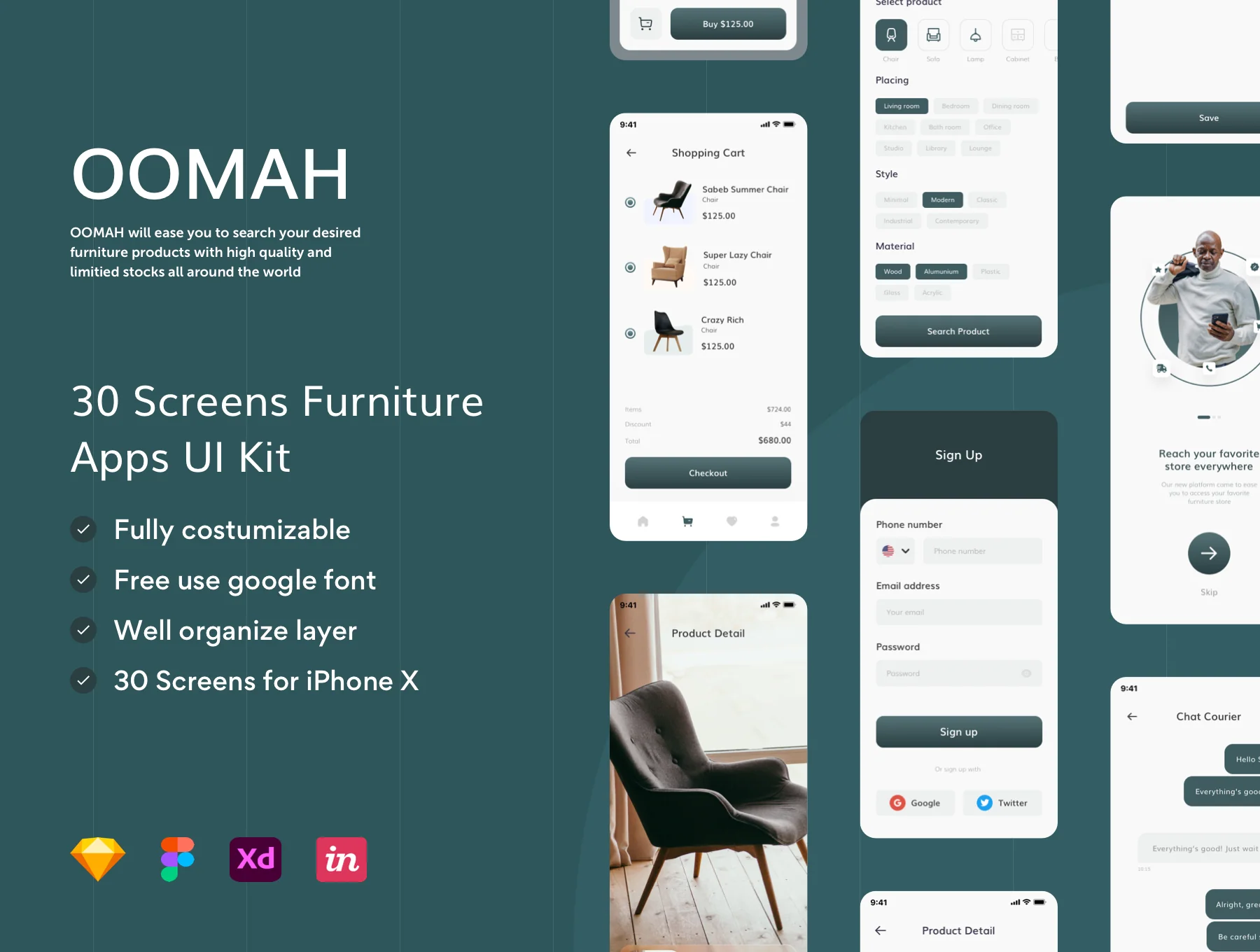 Oomah - Furniture Apps UI KIT