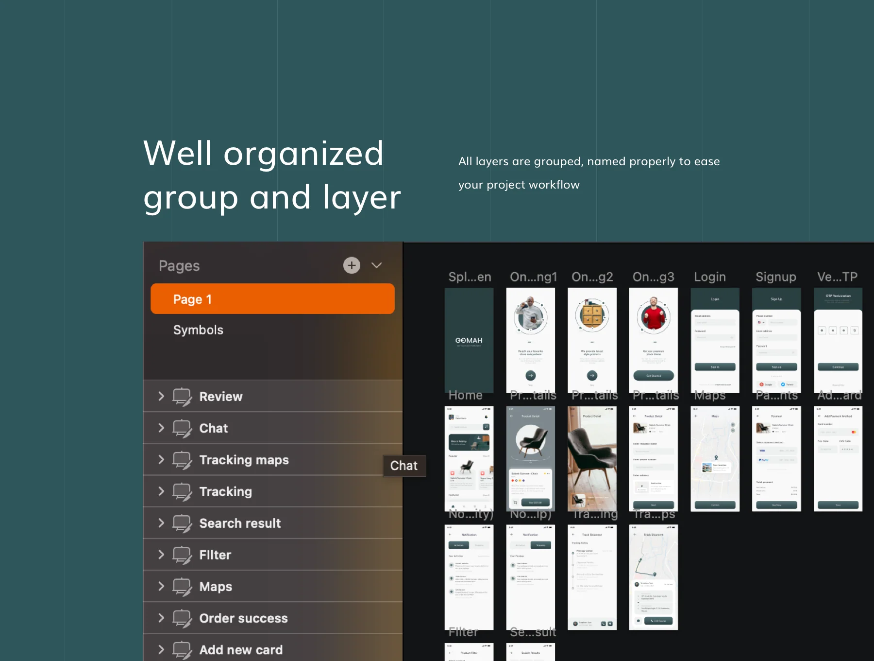 Oomah - Furniture Apps UI KIT 3