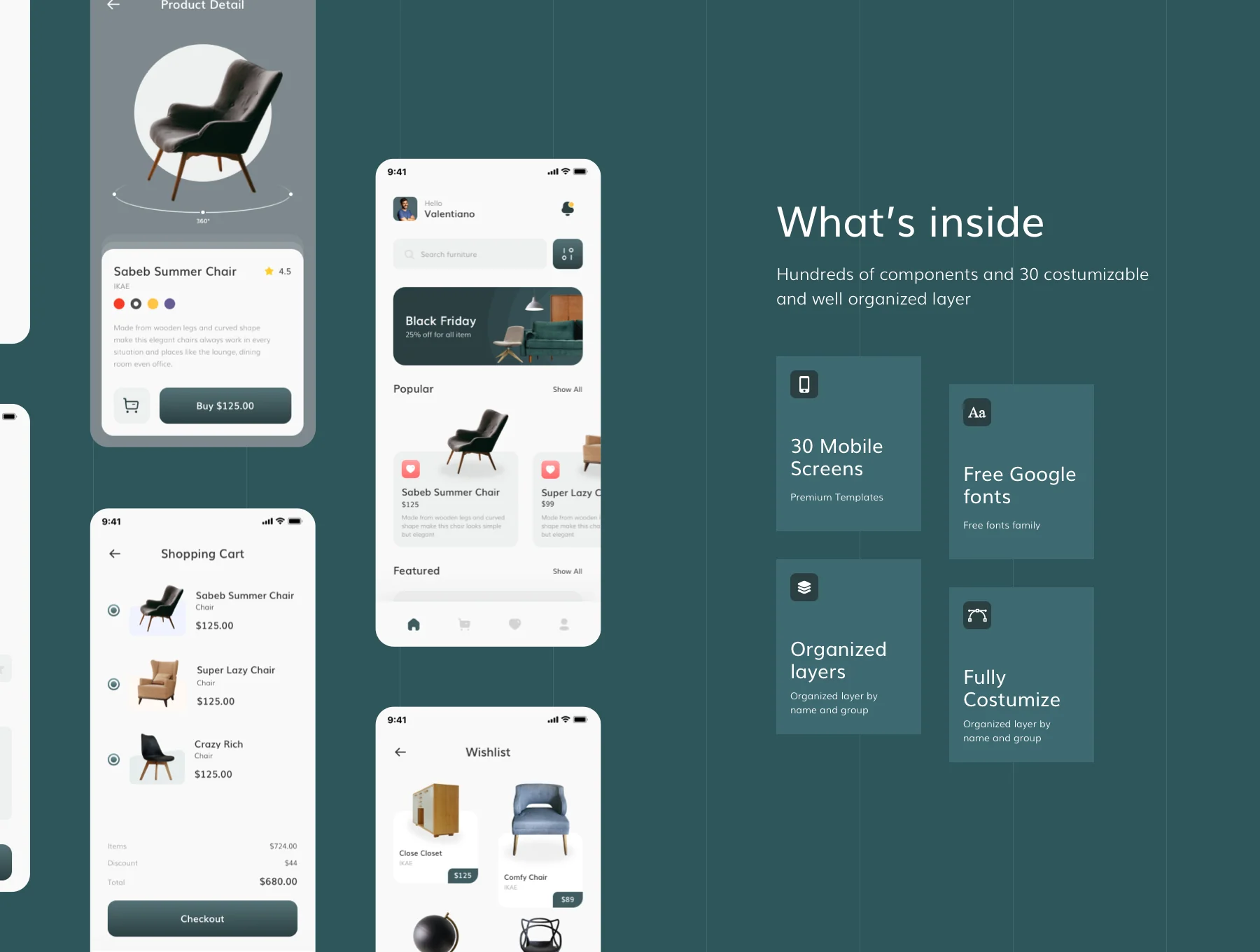 Oomah - Furniture Apps UI KIT 4