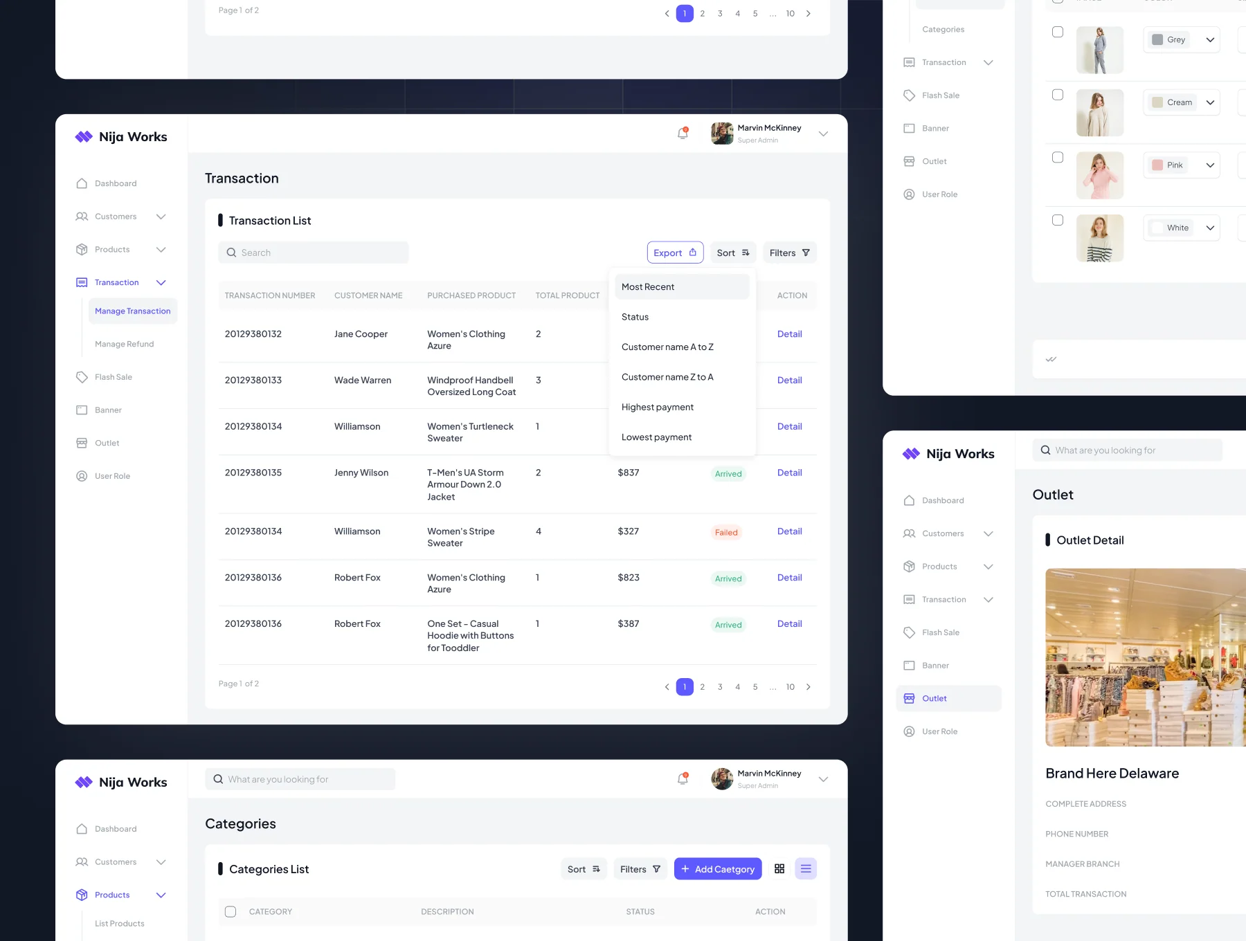 OOTD ~ E-Commerce Dashboard Kit 7