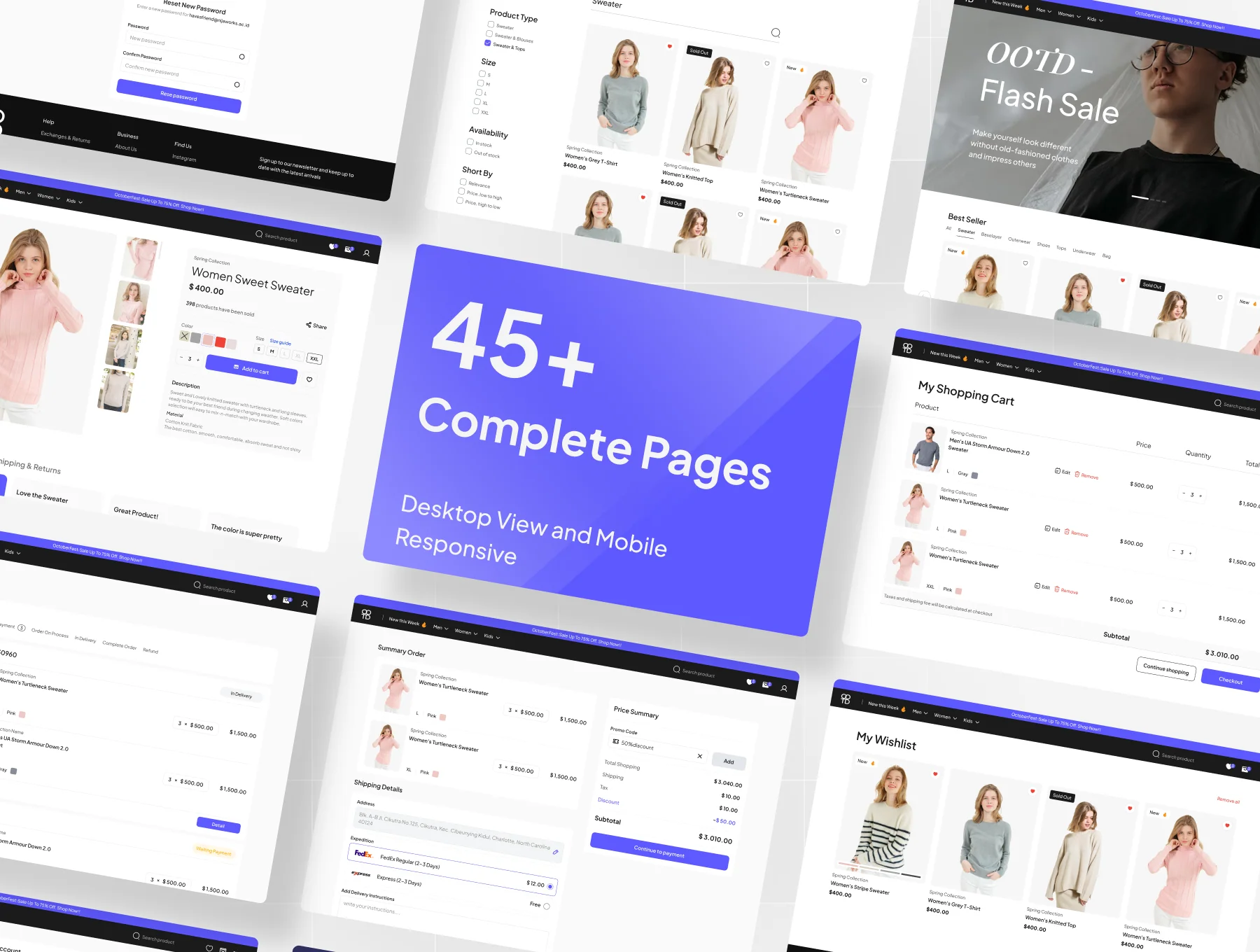 OOTD E-Commerce - E-Commerce Website UI Design KIT 5