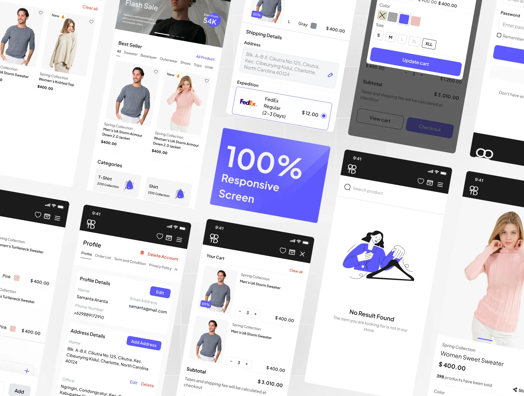 OOTD E-Commerce - E-Commerce Website UI Design KIT 6
