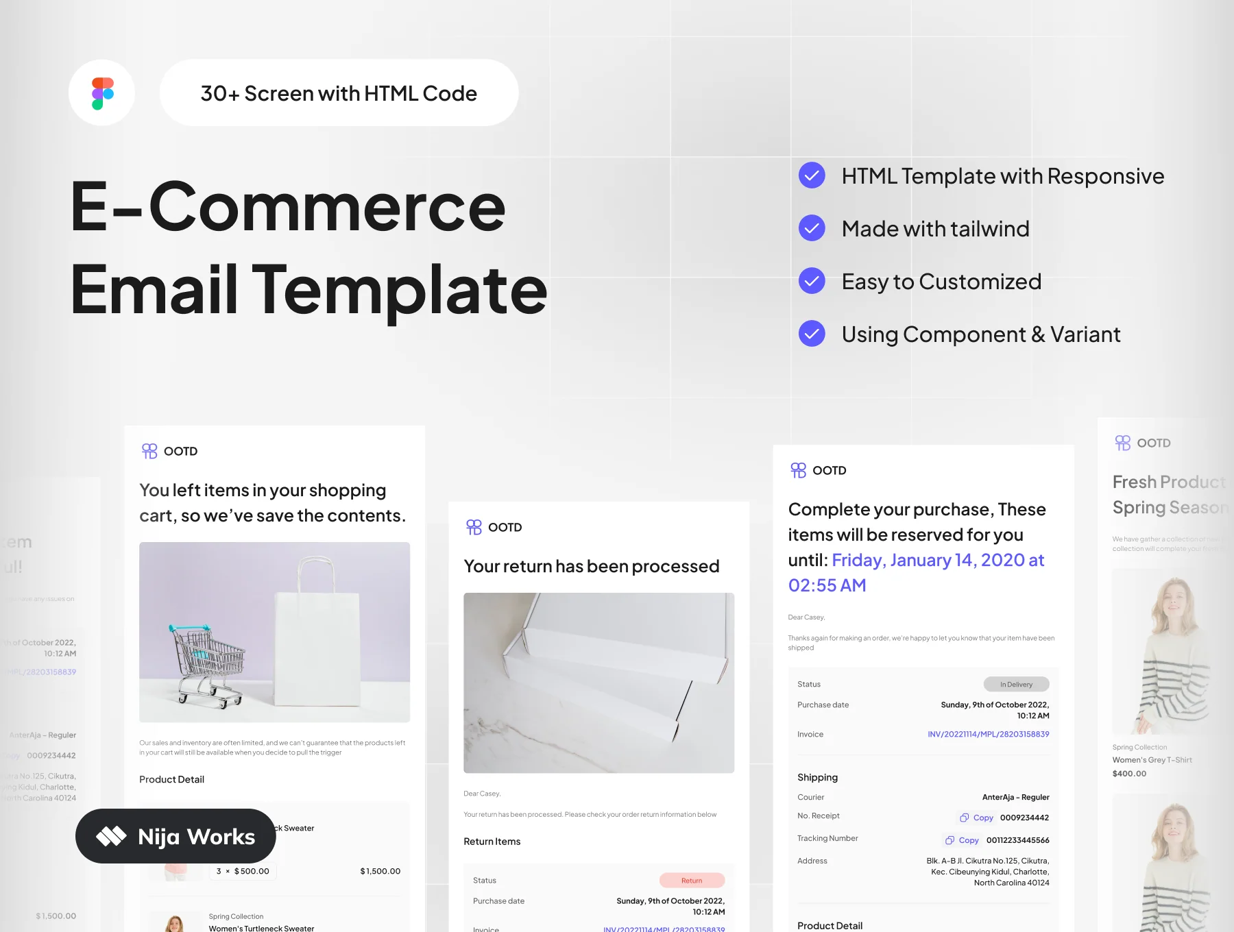 OOTD ~ E-Commerce Email Template Kit