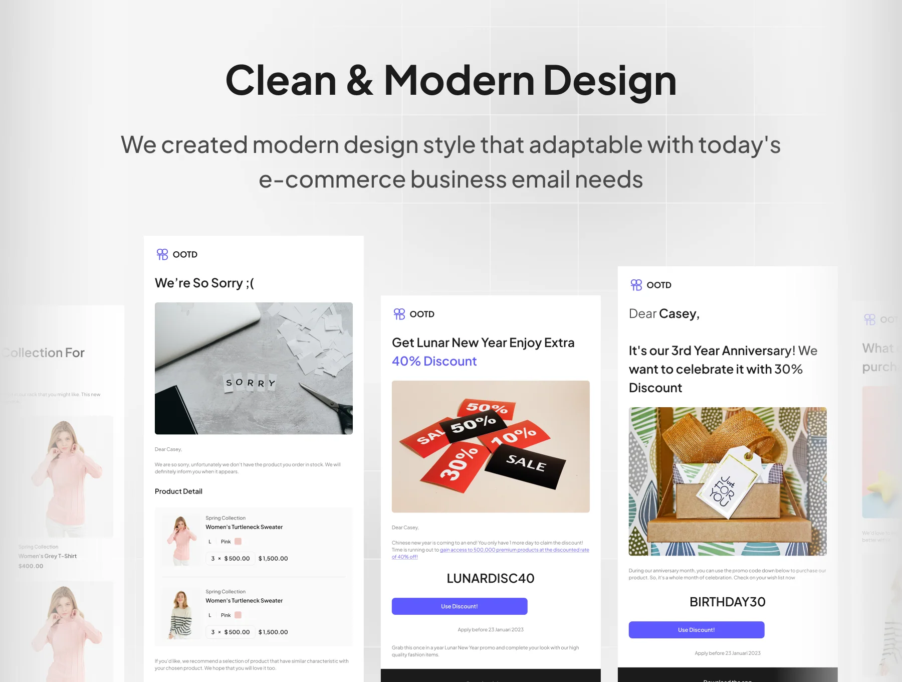 OOTD ~ E-Commerce Email Template Kit 6