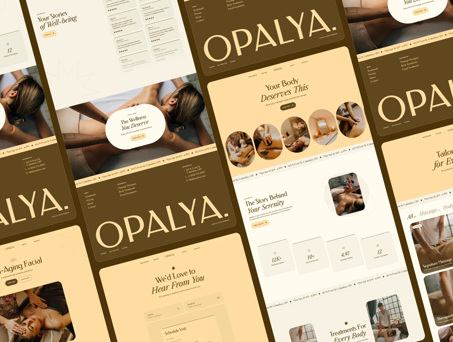 Opalya – Massage Salon Website 5