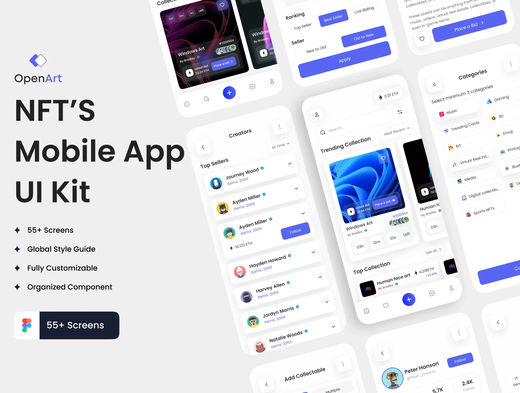 OpenArt-NFT's Mobile UI Kit