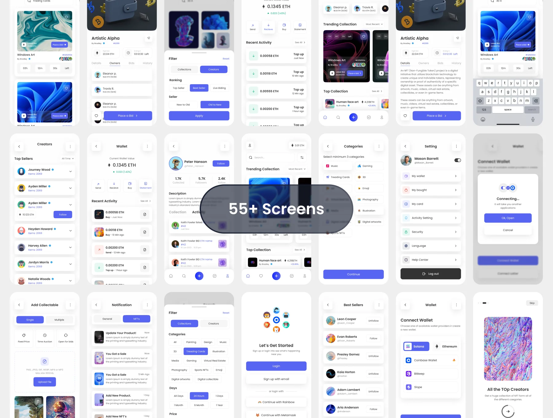 OpenArt-NFT's Mobile UI Kit 2