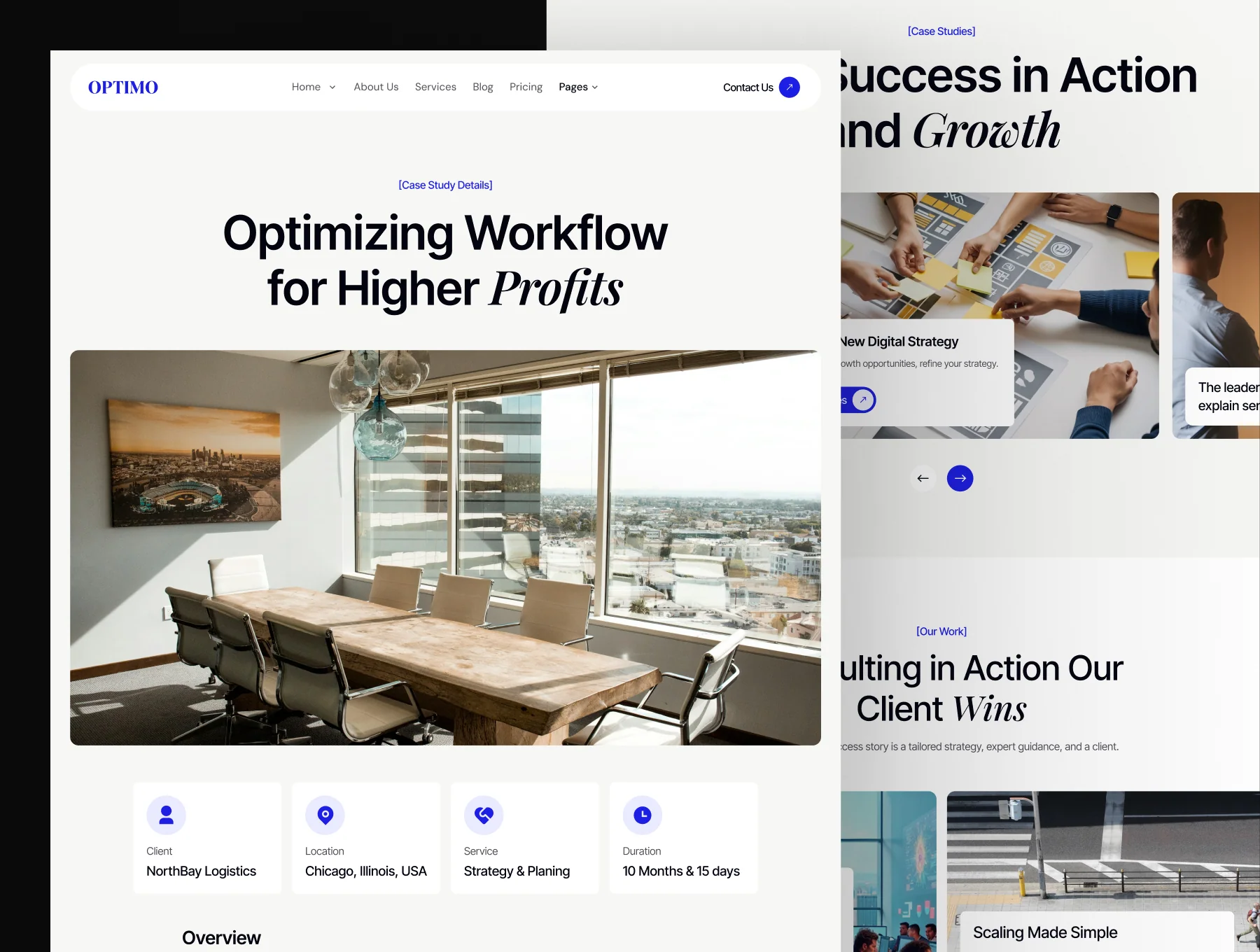 Optimo - Business Consultation, Consulting & Training Figma Template 2