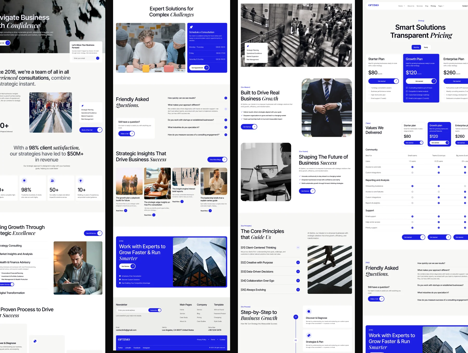 Optimo - Business Consultation, Consulting & Training Figma Template 4